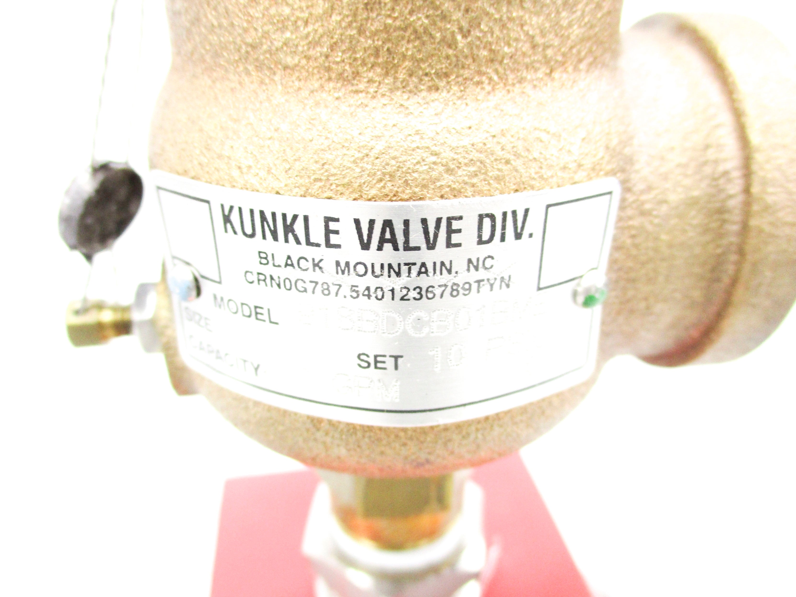 KUNKLE VALVE 918BDCB01BME 10PSI (AS PICTURED) NSNP