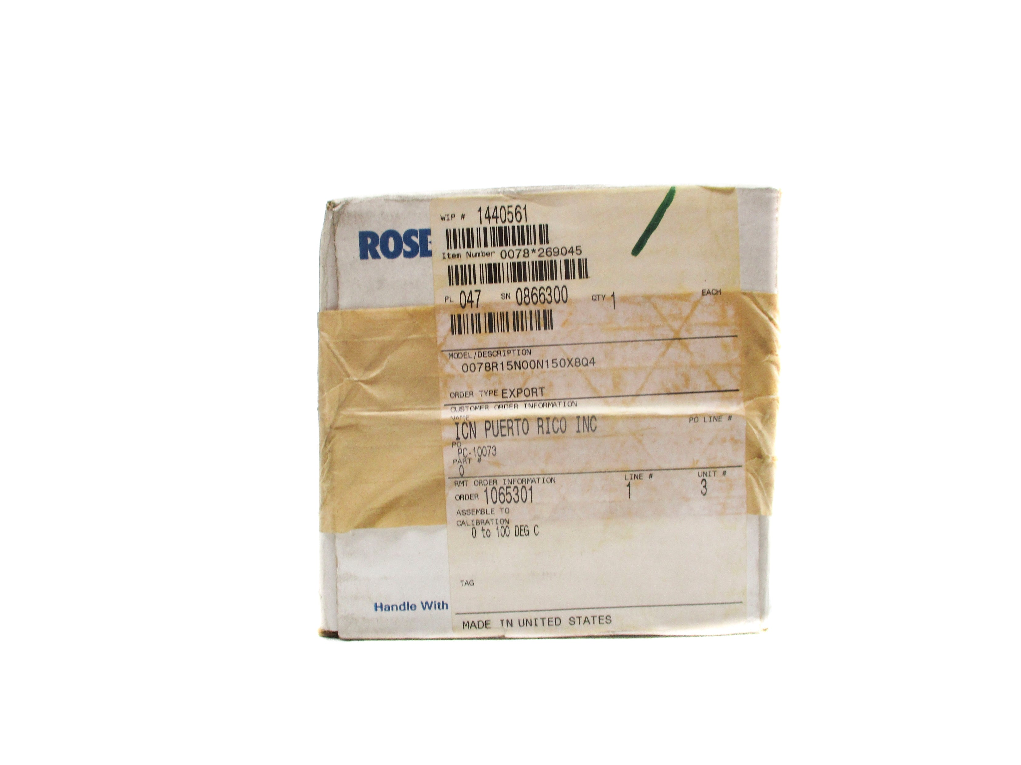 ROSEMOUNT 0078R15N00N150X8Q4 NSFS