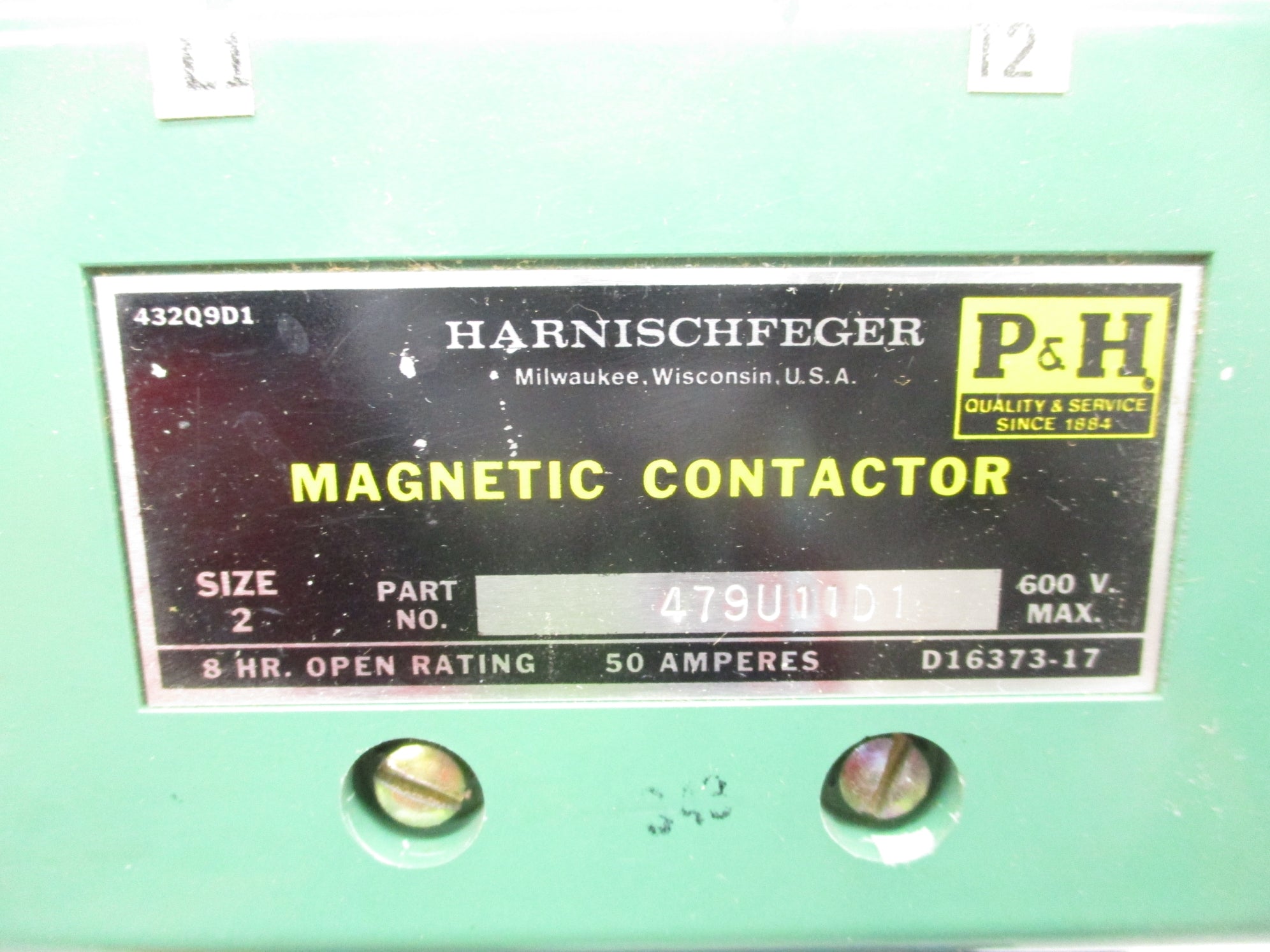 P&H 479U11D1 600V NSNP
