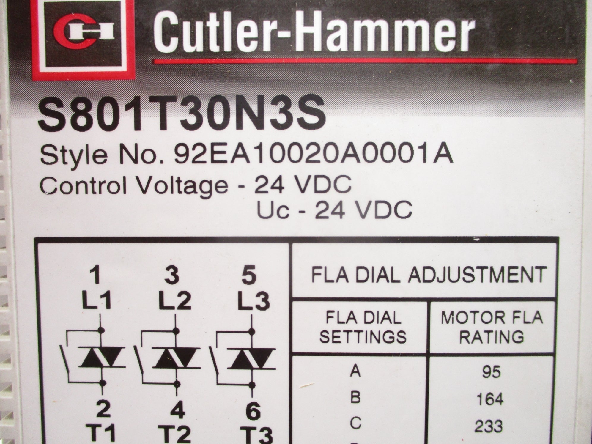 CUTLER HAMMER S801T30N3S (AS PICTURED) UNMP