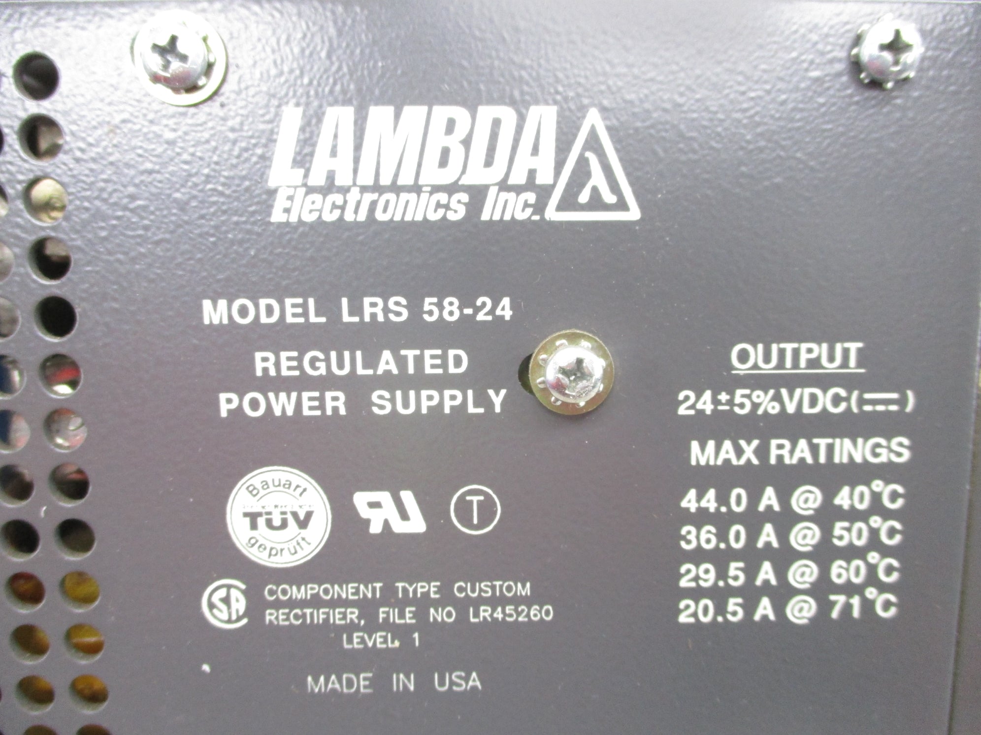 LAMBDA ELECTRONICS LRS58-24 UNMP