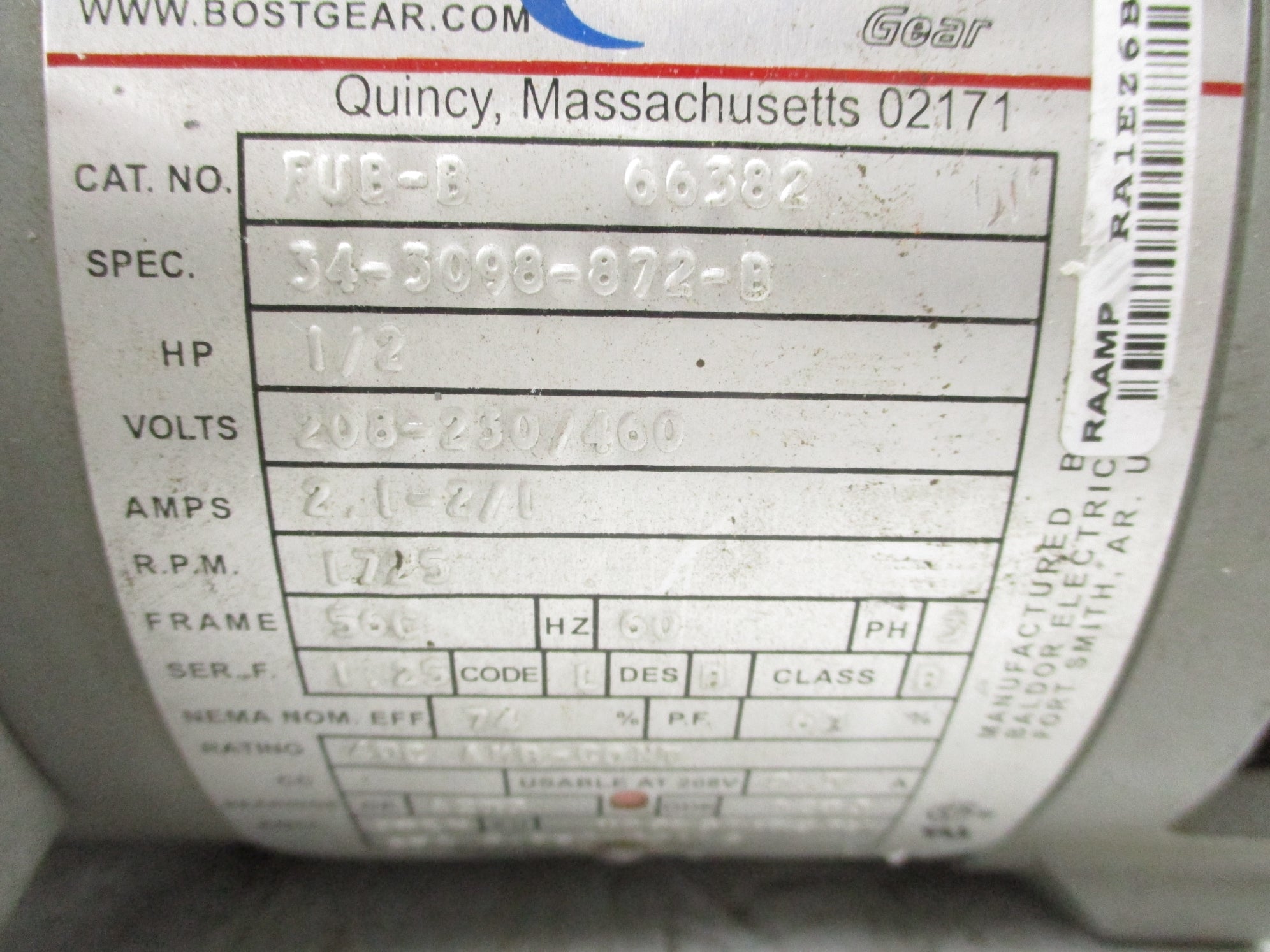 BOSTON GEAR FUB-B NSNP