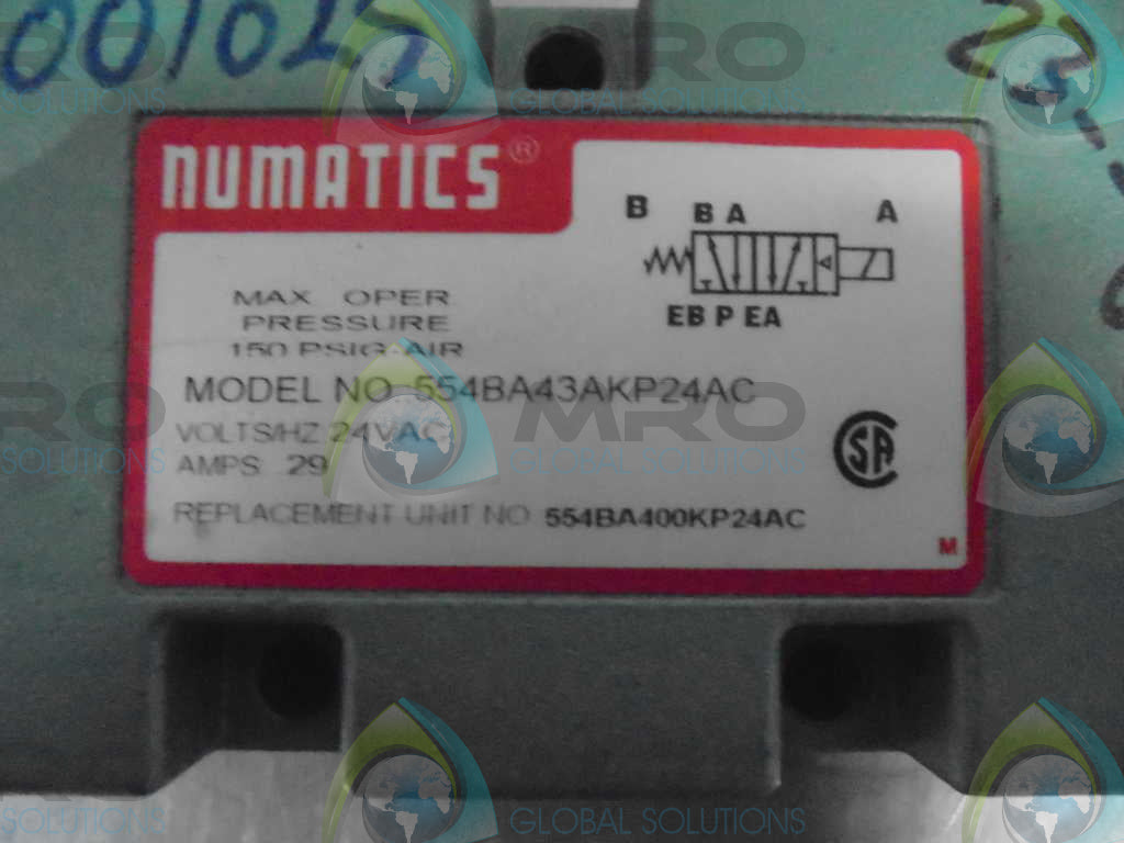 NUMATICS 554BA43AKP24AC SOLENOID VALVE *NEW NO BOX*