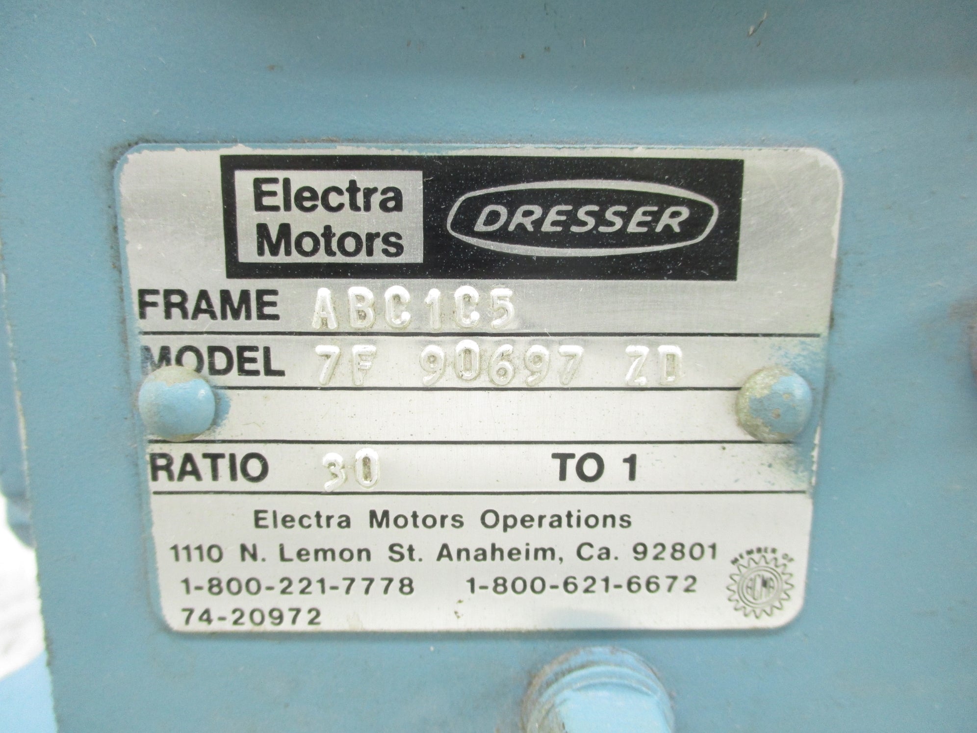 ELECTRA MOTORS ABC1C5 NSNP