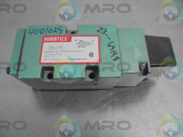 NUMATICS 554BA43AKP24AC SOLENOID VALVE *NEW NO BOX*