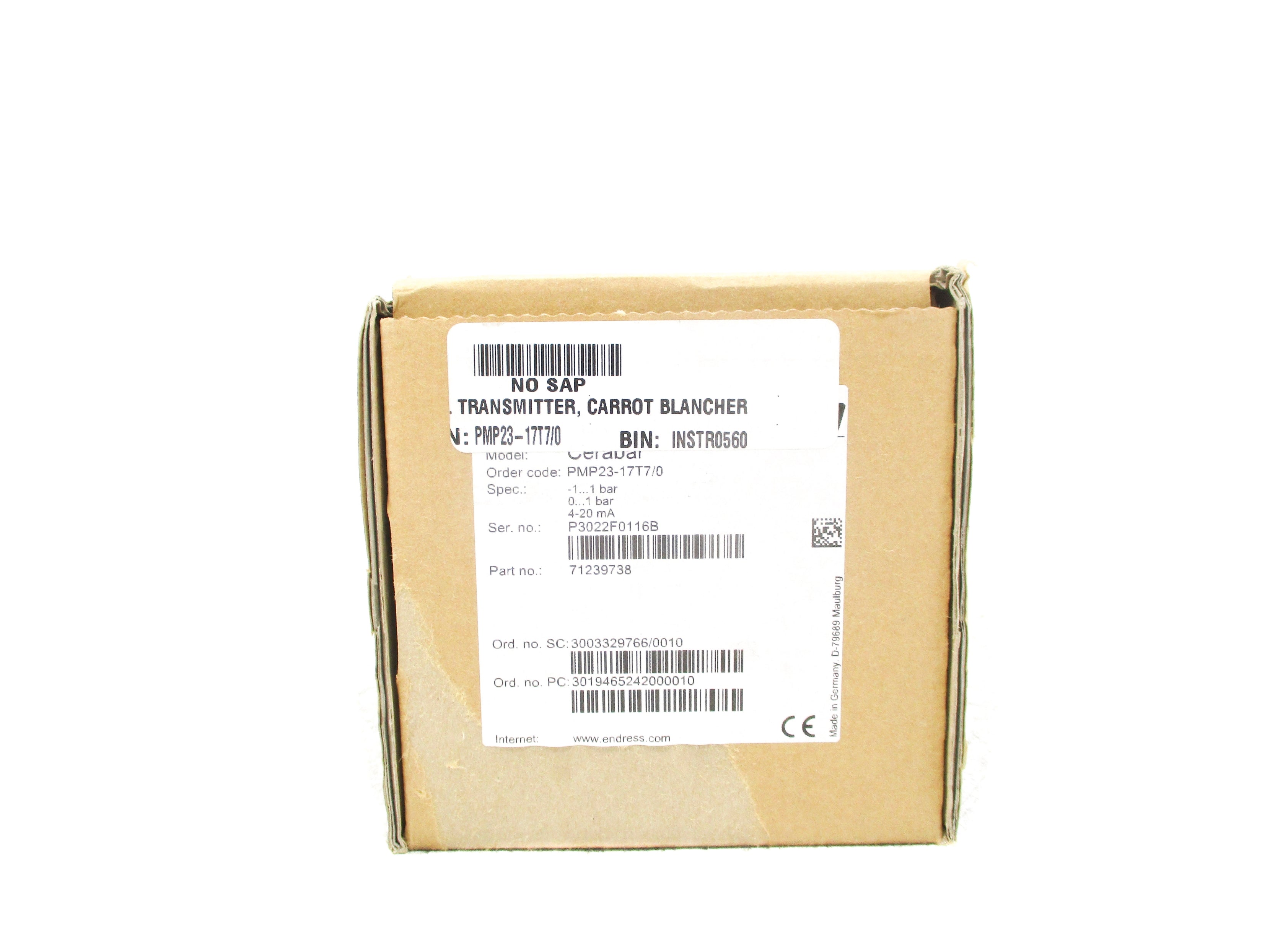 ENDRESS+HAUSER PMP23-17T7/0 NSMP