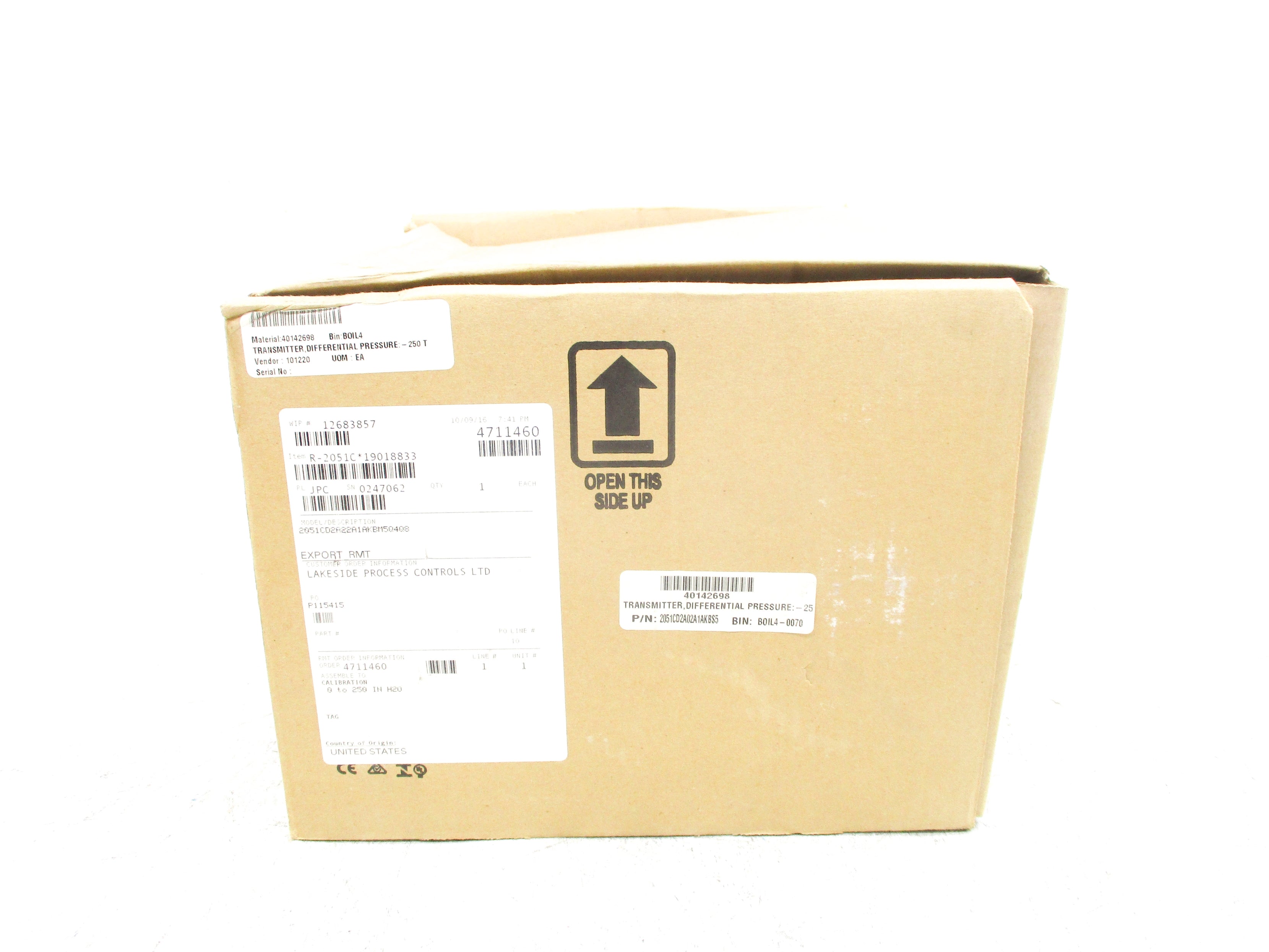 ROSEMOUNT 2051CD2A22A1AKBM5Q4Q8 0-250PSI NSMP