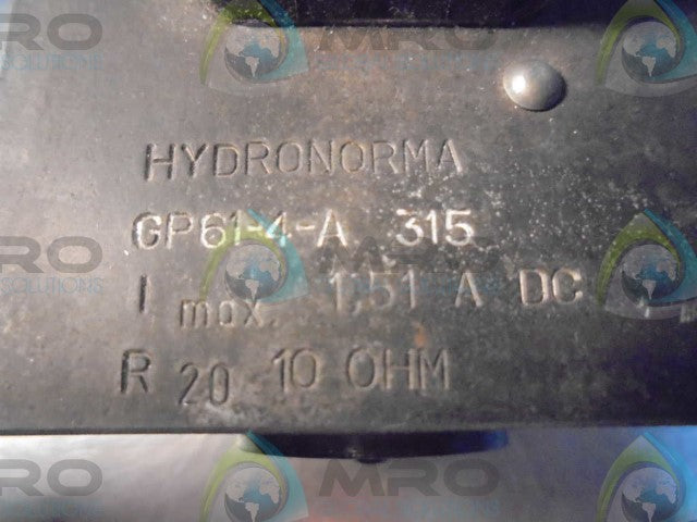 HYDRO NORMA GP61-4-A-315 SOLENOID *USED*