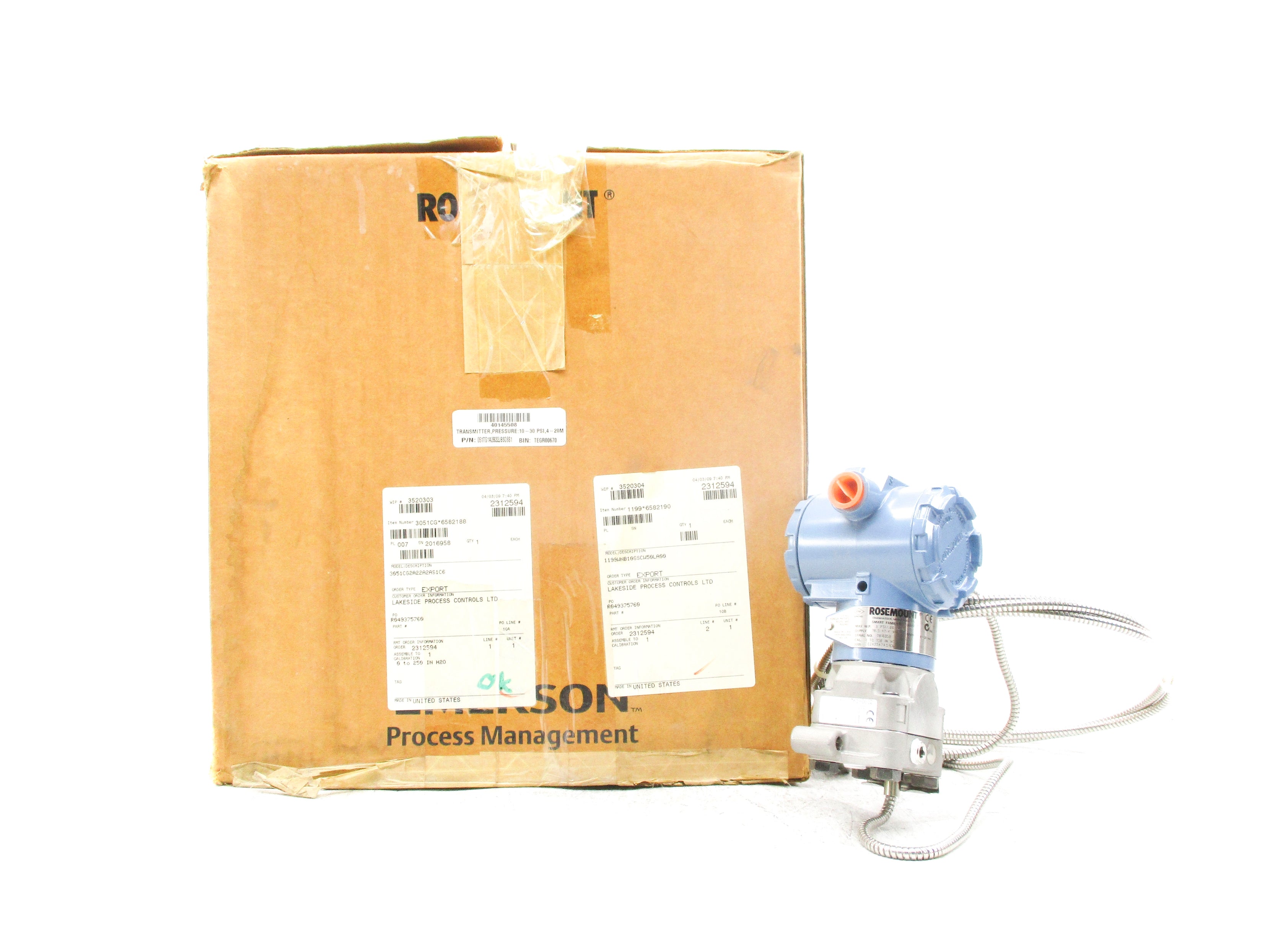 ROSEMOUNT 3051CG2A22A2AS1C6 9PSI NSMP