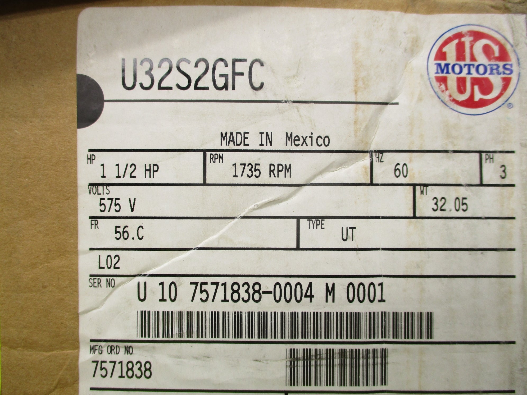 US MOTORS U32S2GFC NSFS