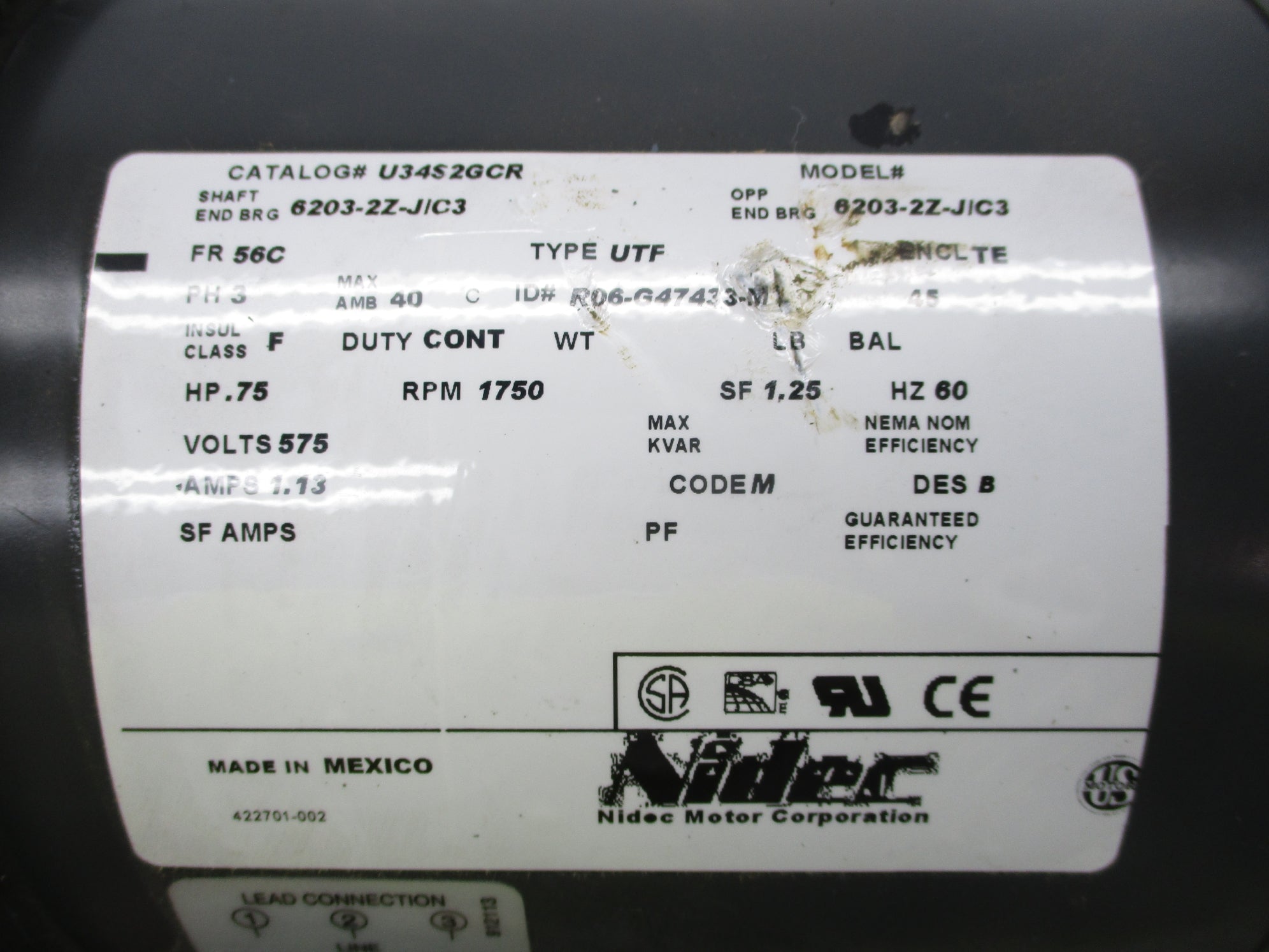 NIDEC U34S2GCR NSNP