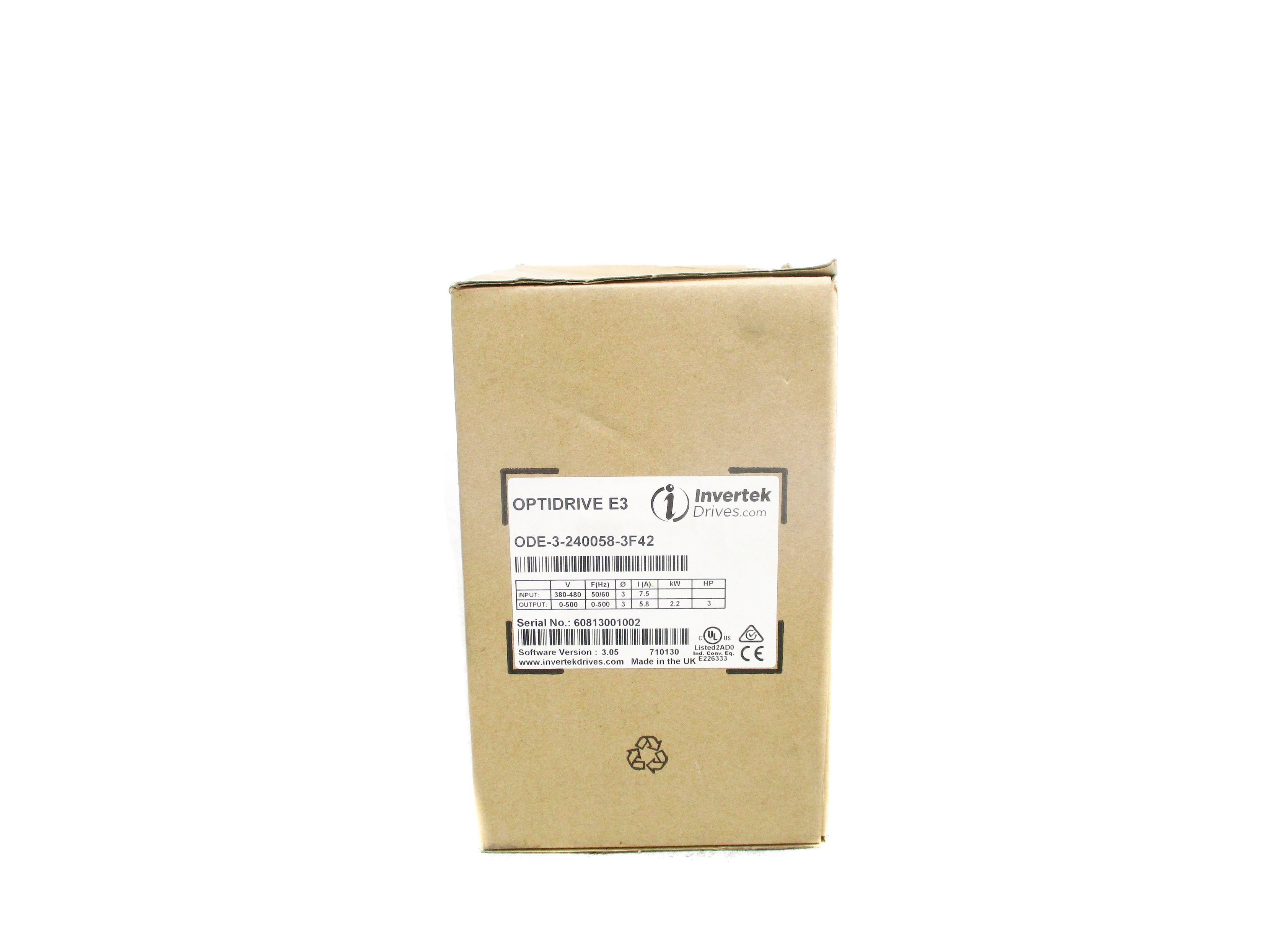 INVERTEK ODE-3-240058-3F42 VER. 3.05 NSMP