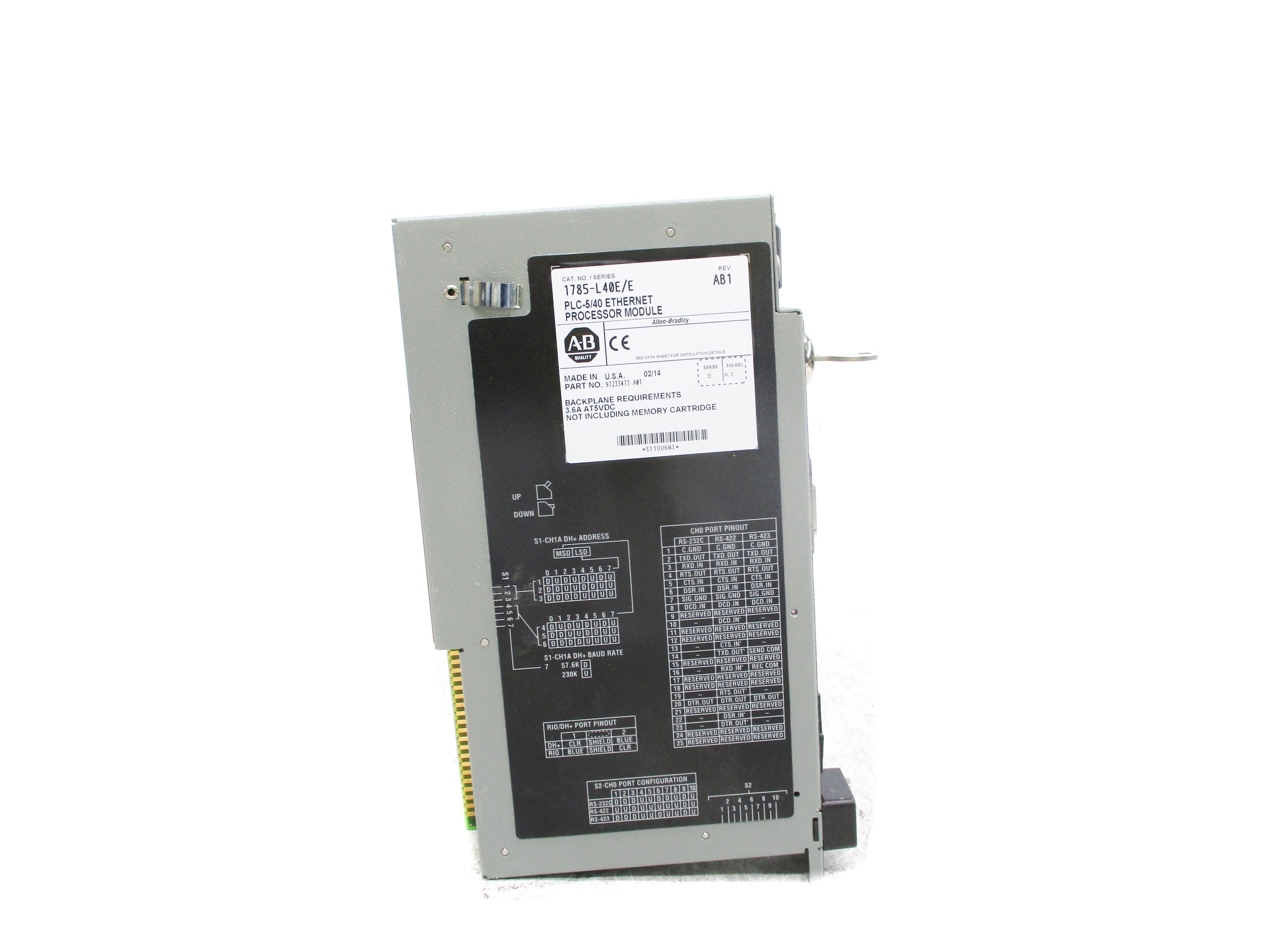 ALLEN BRADLEY 1785-L40E SER. E F/W K.3 REMAN