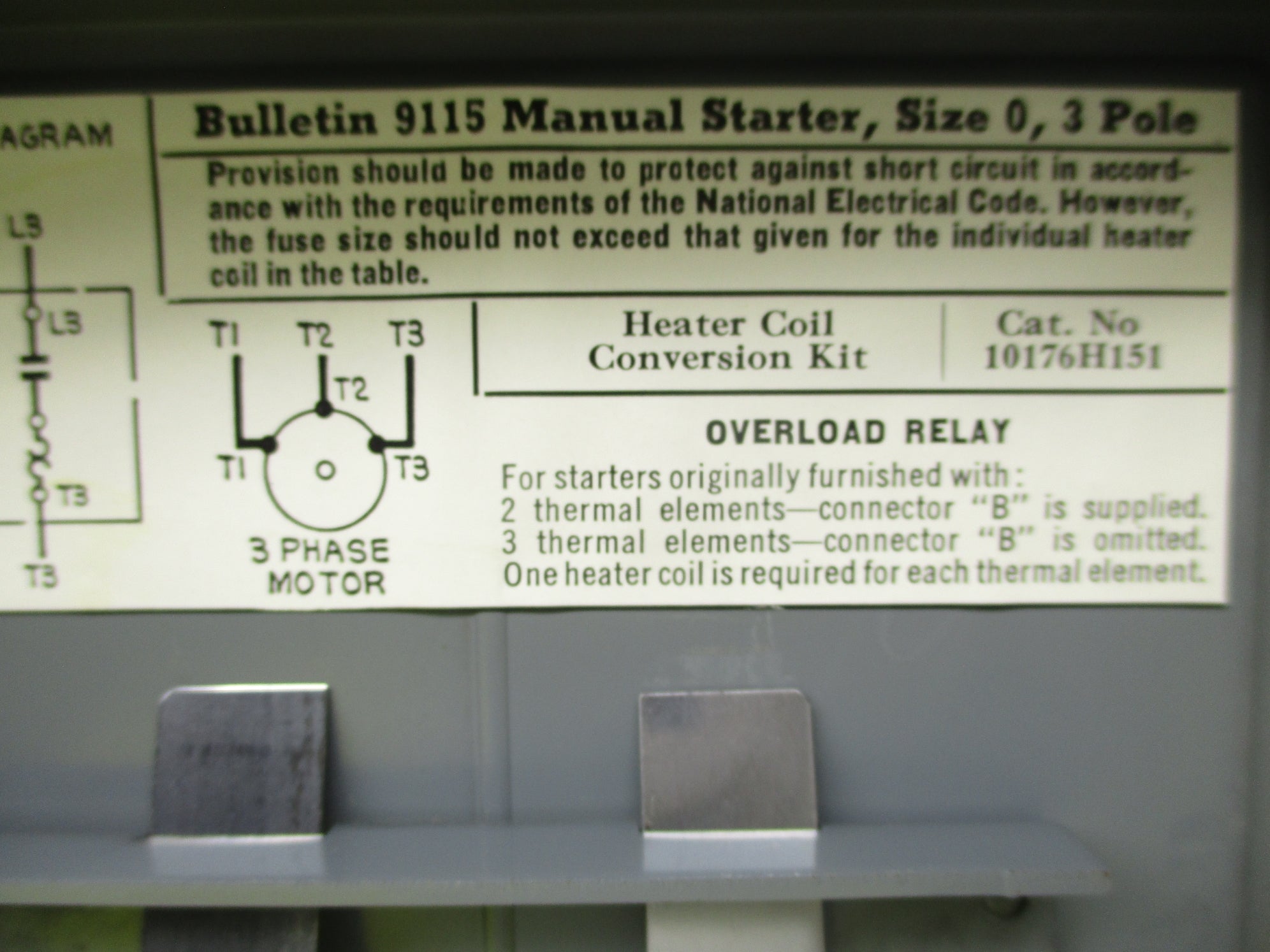 CUTLER HAMMER 9115H171K NSNP