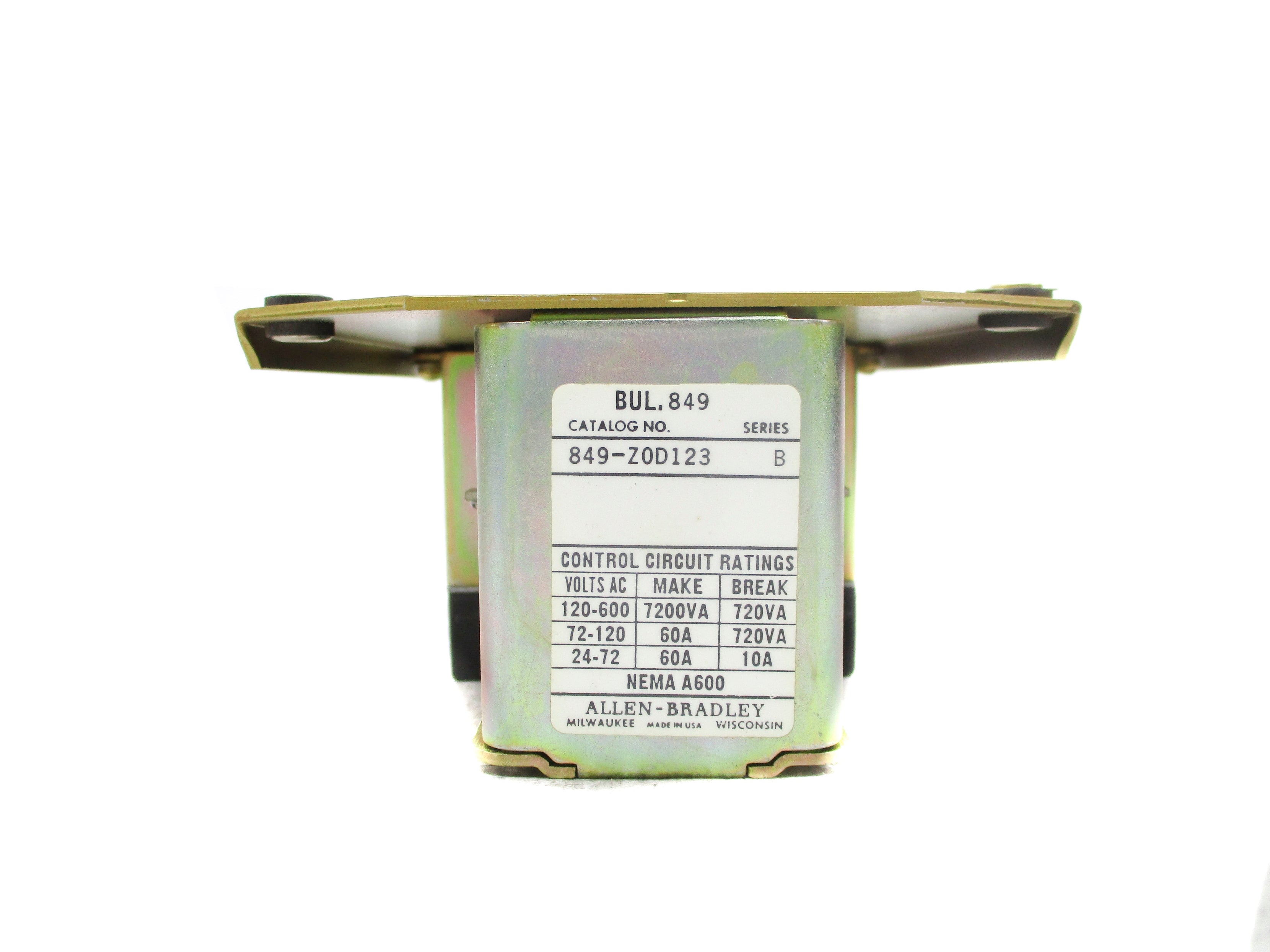 INDUSTRIAL SPARE PART 849-ZOD123 SER. B 120V NSNP