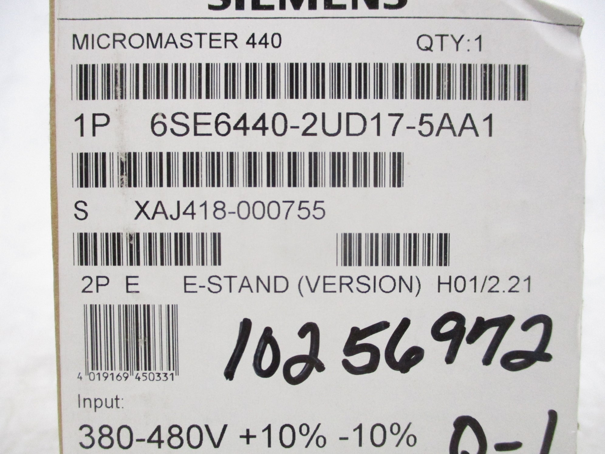 SIEMENS 6SE6440-2UD17-5AA1 NSFS