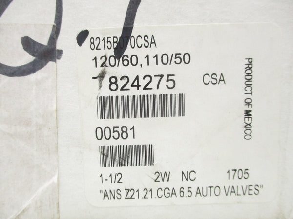 ASCO 8215B070CSA 110/120V NSFS