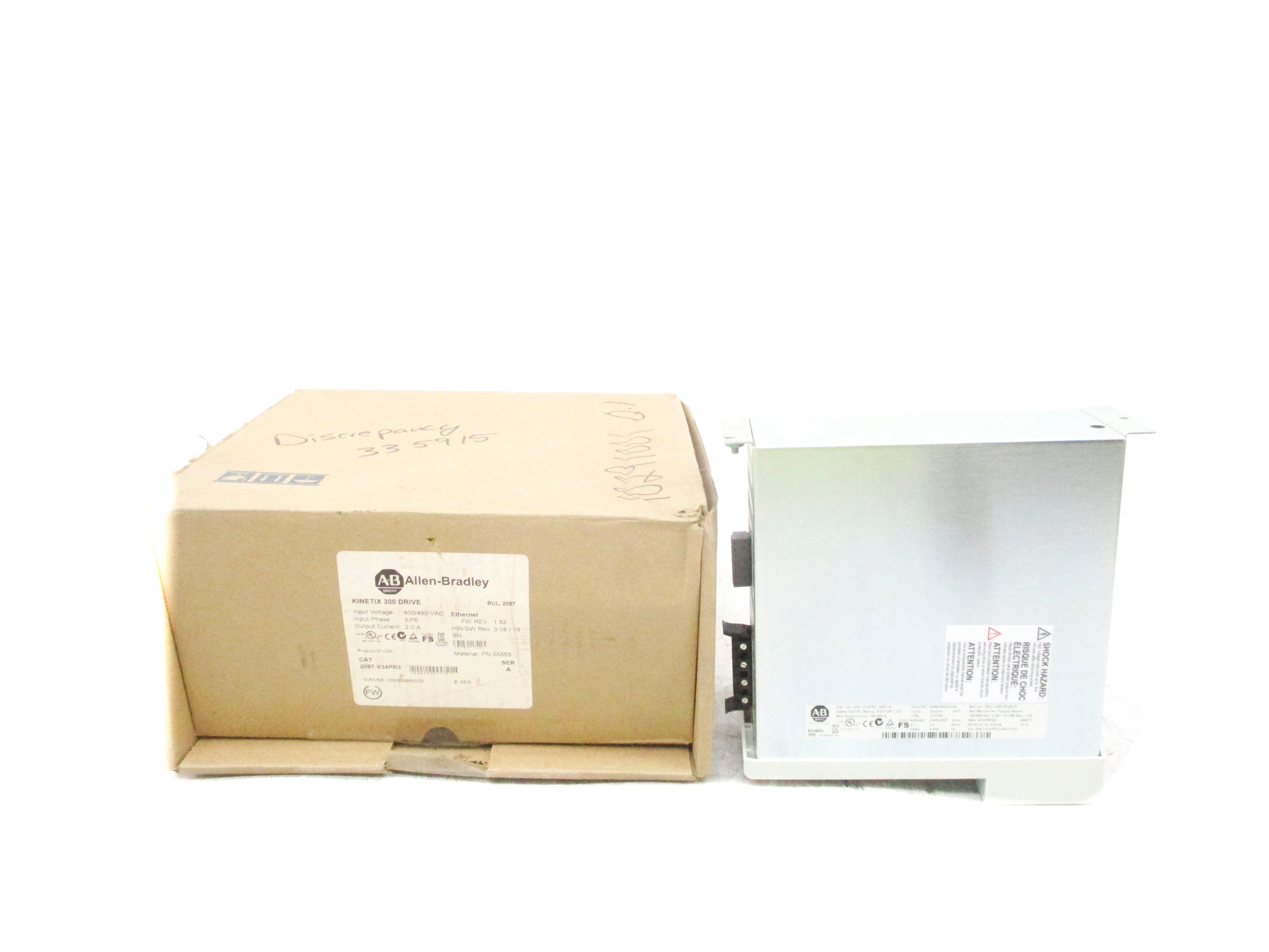 ALLEN BRADLEY 2097-V34PR3 SER. A F/W 1.82 NSMP