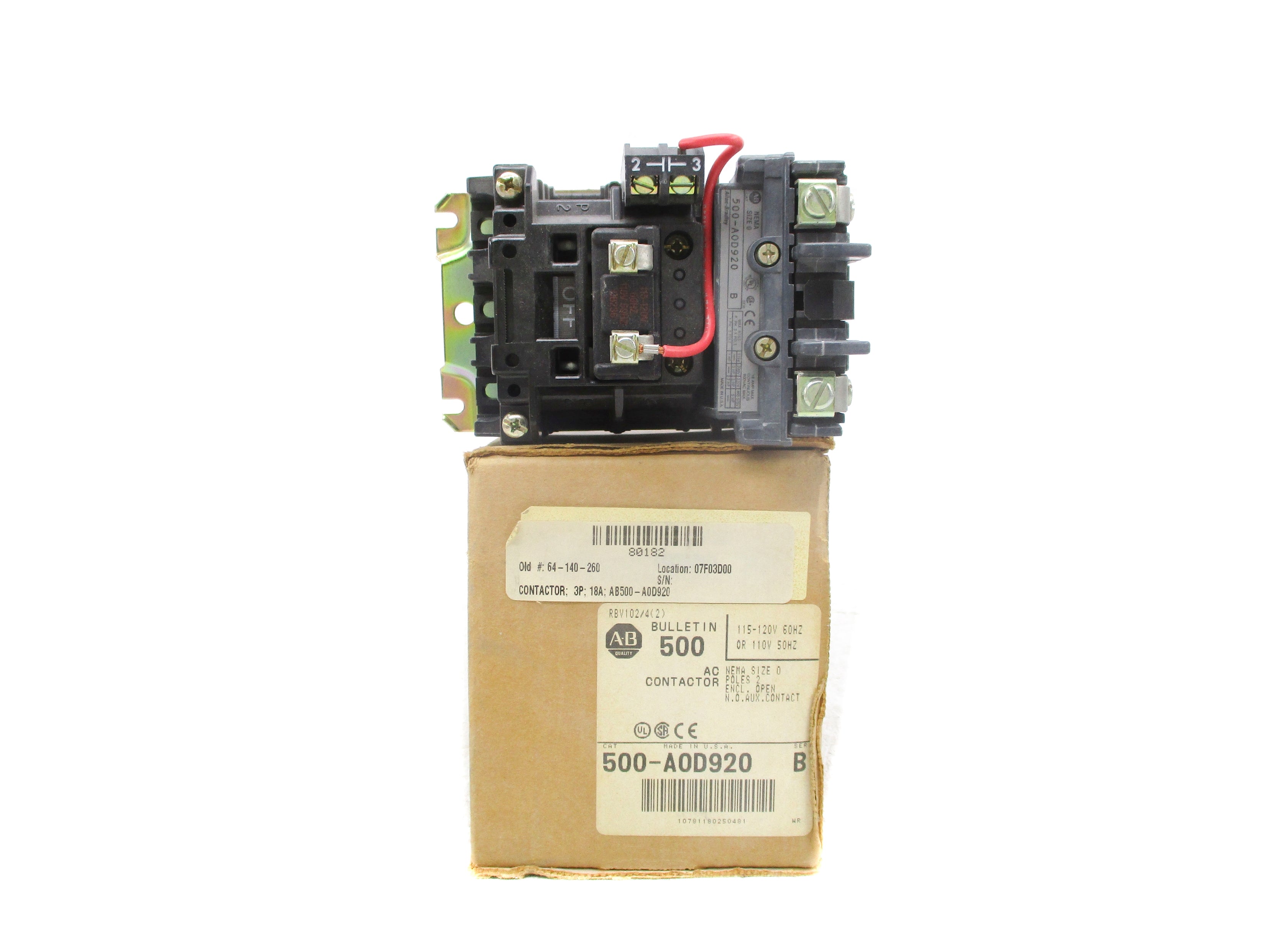 INDUSTRIAL SPARE PART 500-AOD920 SER. B 120V (BR/WH) NSMP