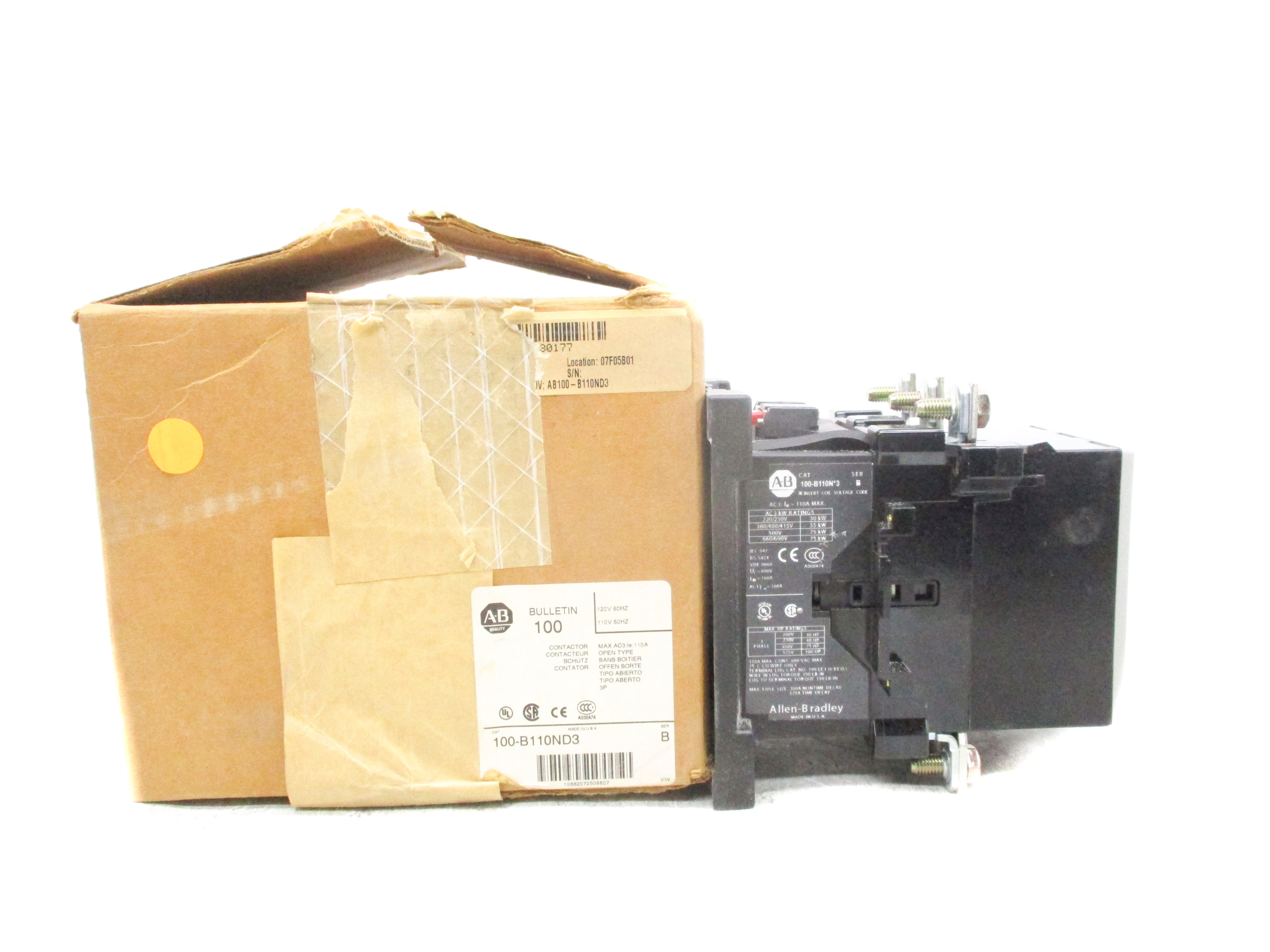 INDUSTRIAL MRO 100-B110ND3 120V SER. B (BR/WH) NSMP