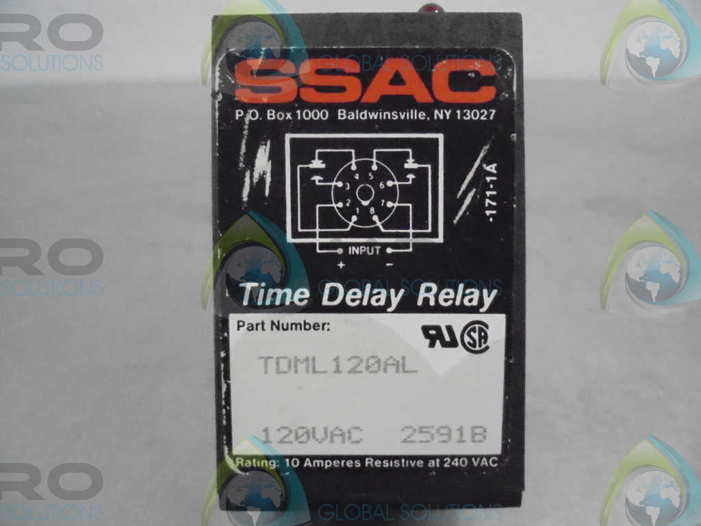 SSAC TDML12AL TIME DELAY RELAY *NEW NO BOX*