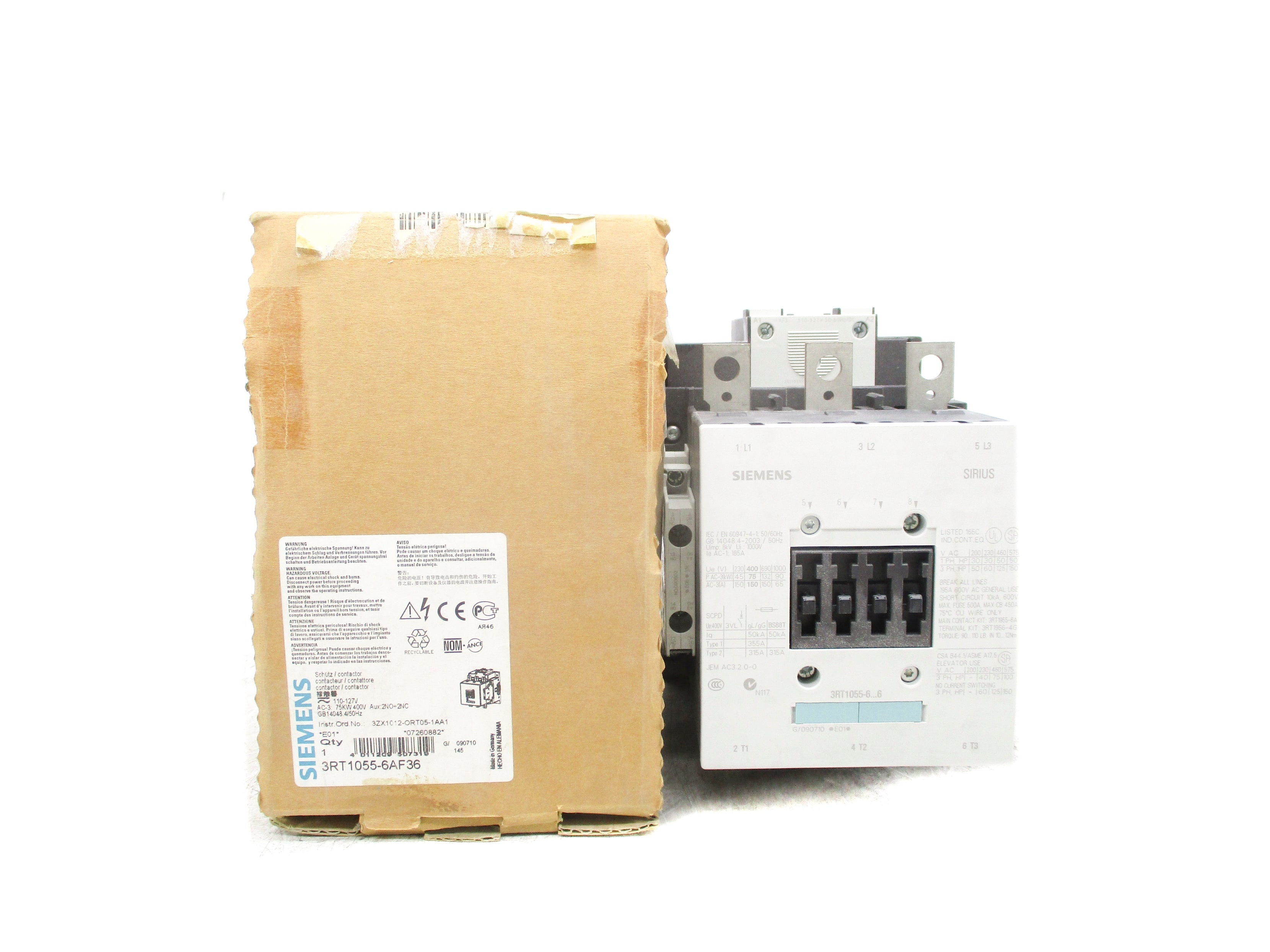 SIEMENS 3RT1055-6AF36 127V NSMP