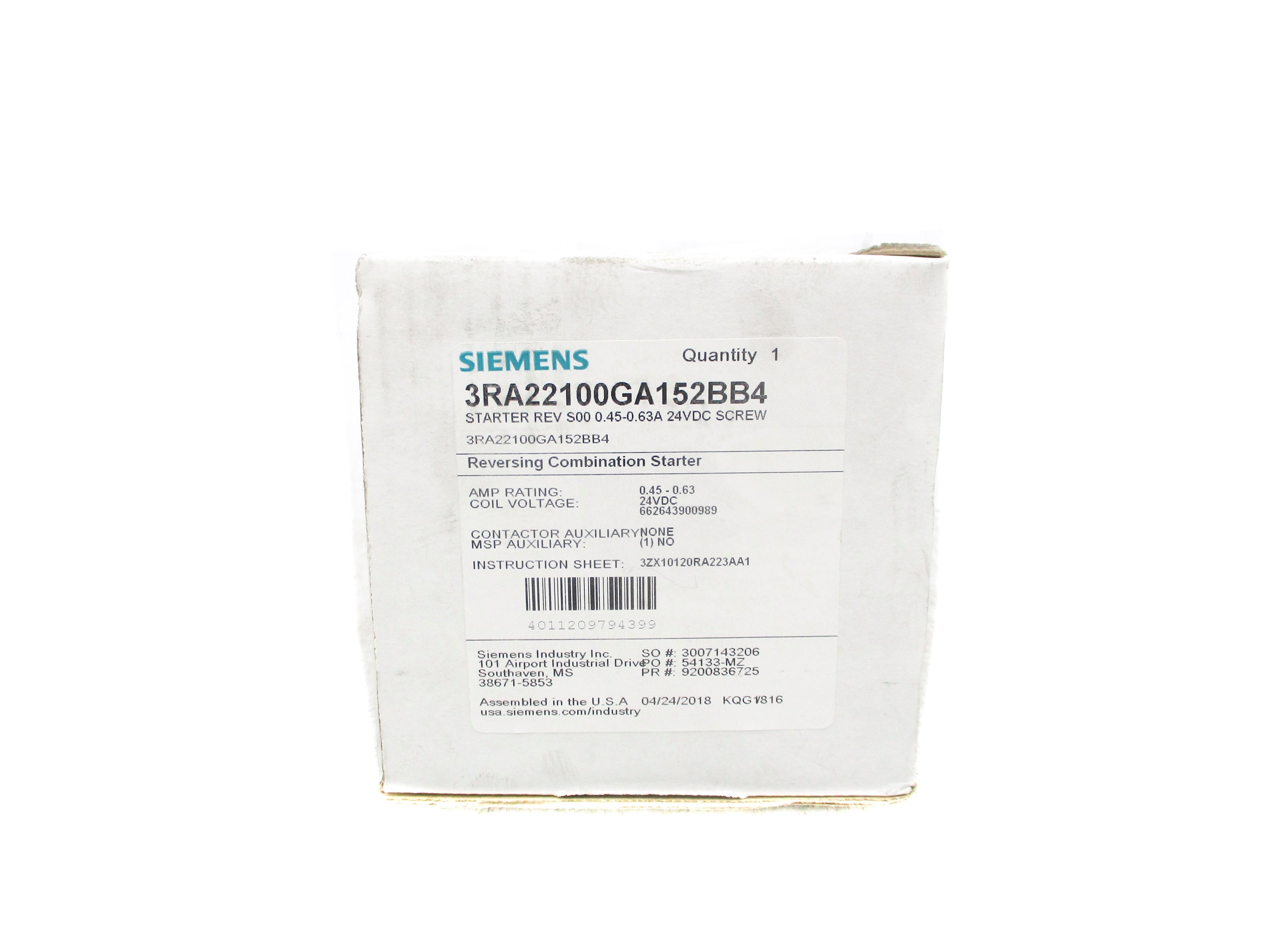 SIEMENS 3RA22100GA152BB4 NSMP