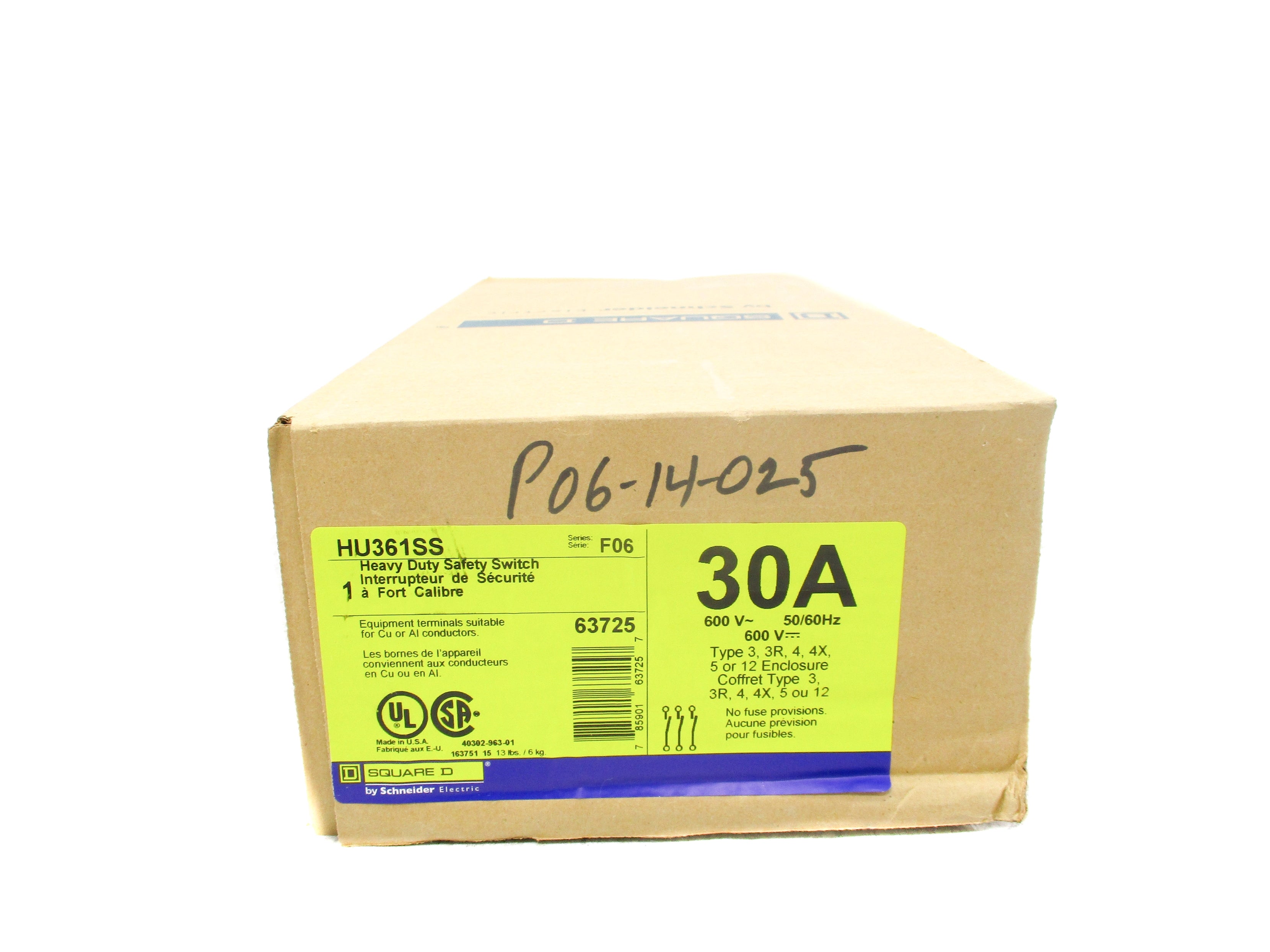 SQUARE D HU361SS SER. F06 NSFS