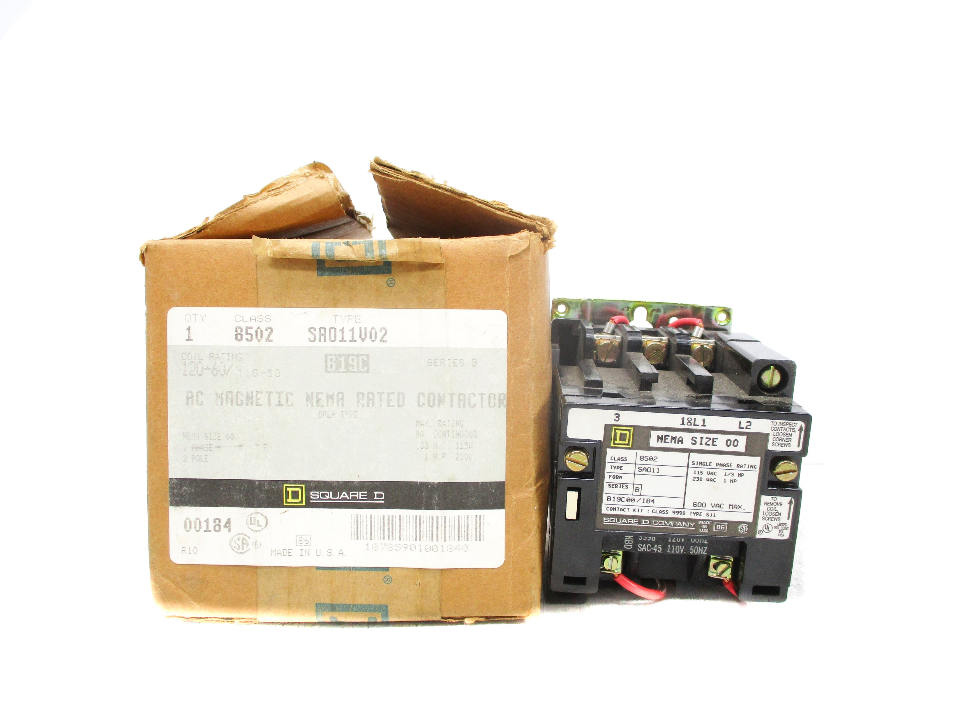 SQUARE D 8502SA011V02 SER. B 120V NSMP