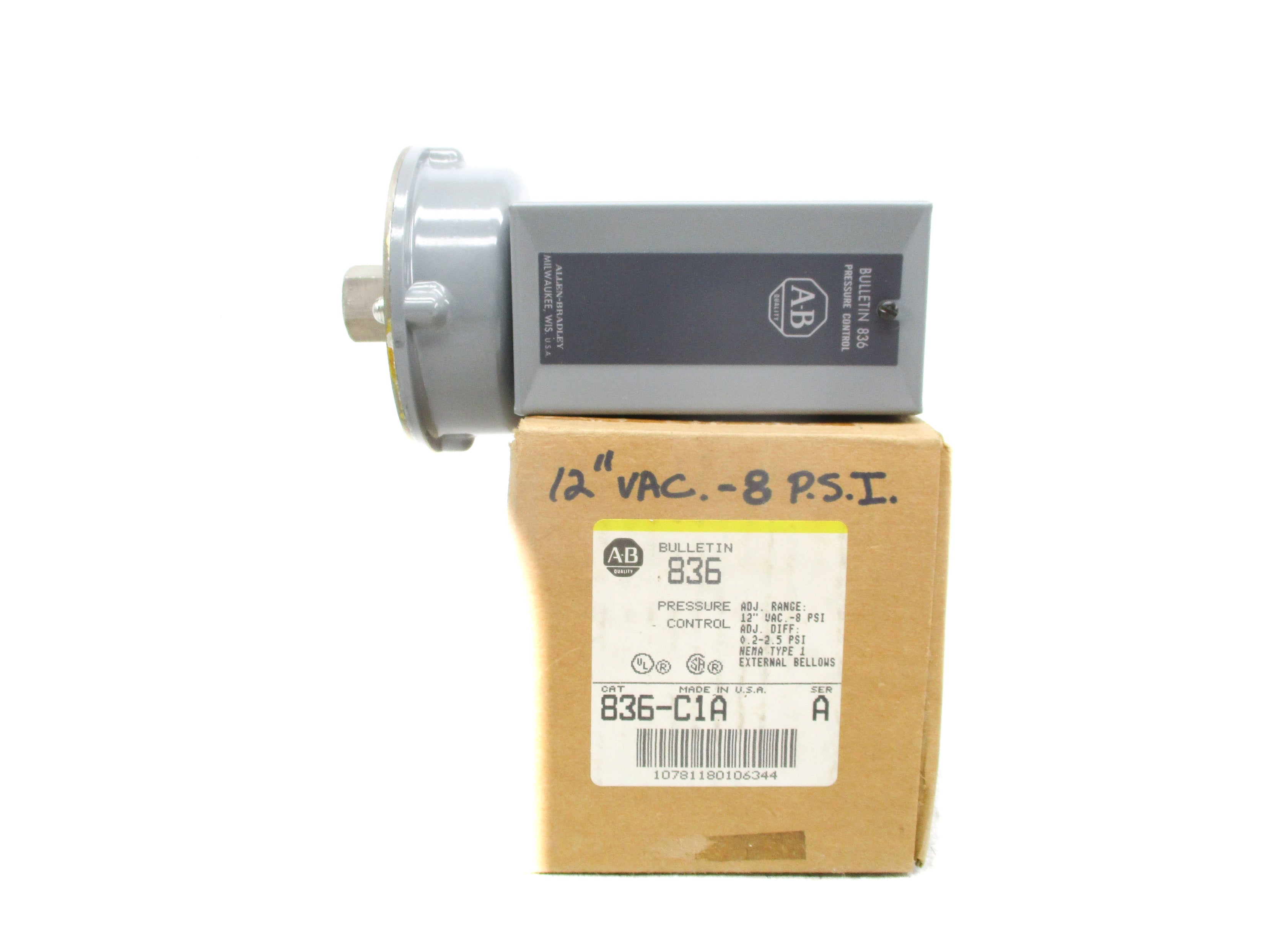 ALLEN BRADLEY 836-C1A SER. A 8PSI (BR/YL) NSMP