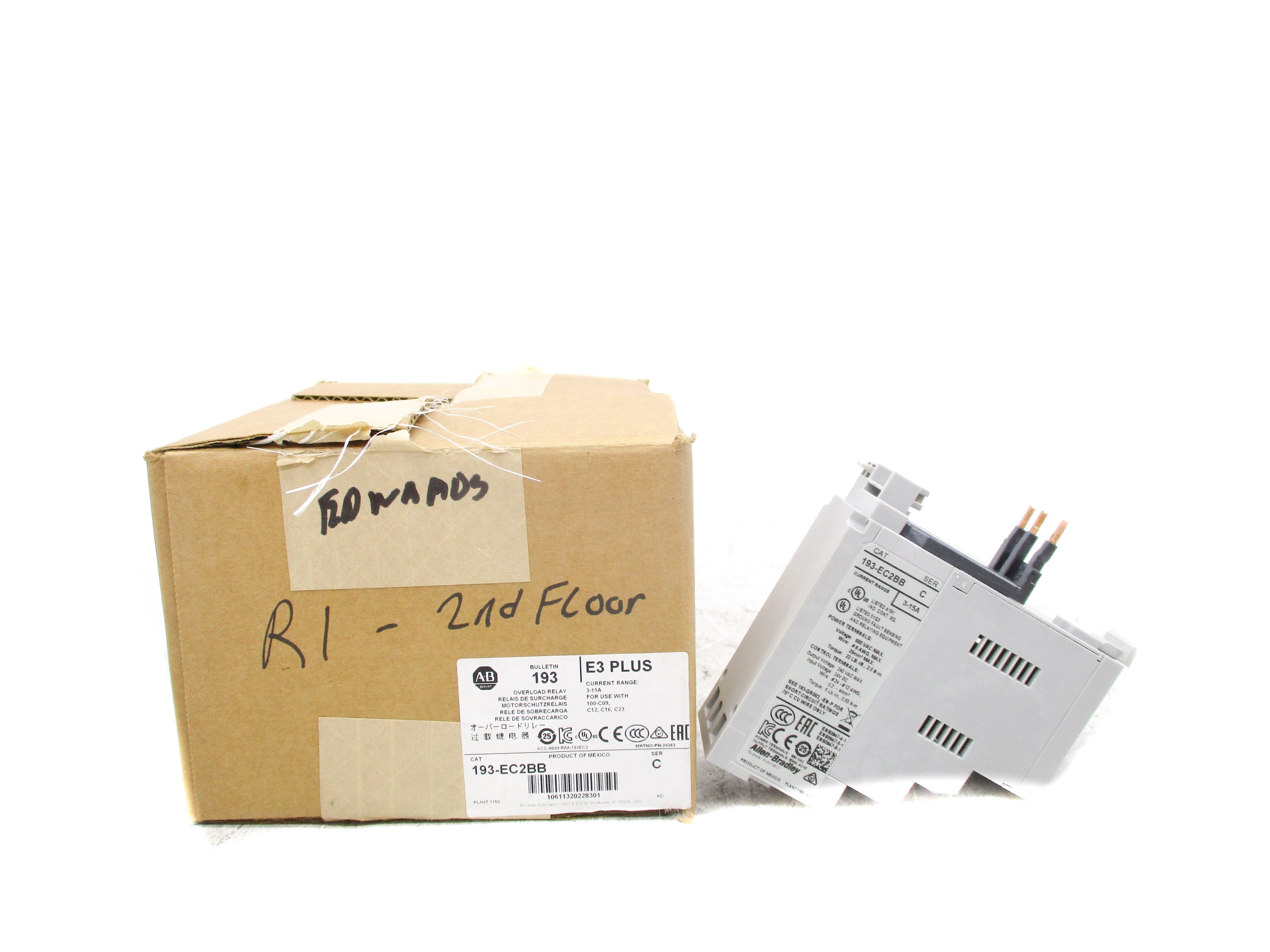 ALLEN BRADLEY 193-EC2BB SER. C 3-15A 600VAC (BR/WH) NSMP