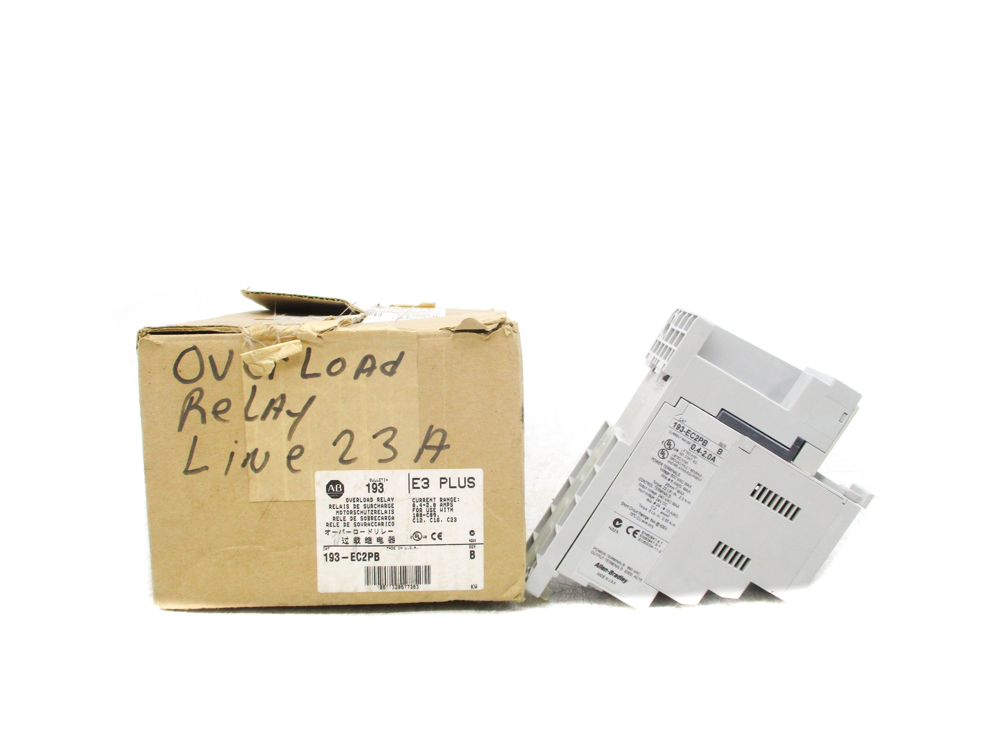INDUSTRIAL SPARE PART 193-EC2PB SER. B 0.4-2.0A 600VAC (BR/WH) NSMP
