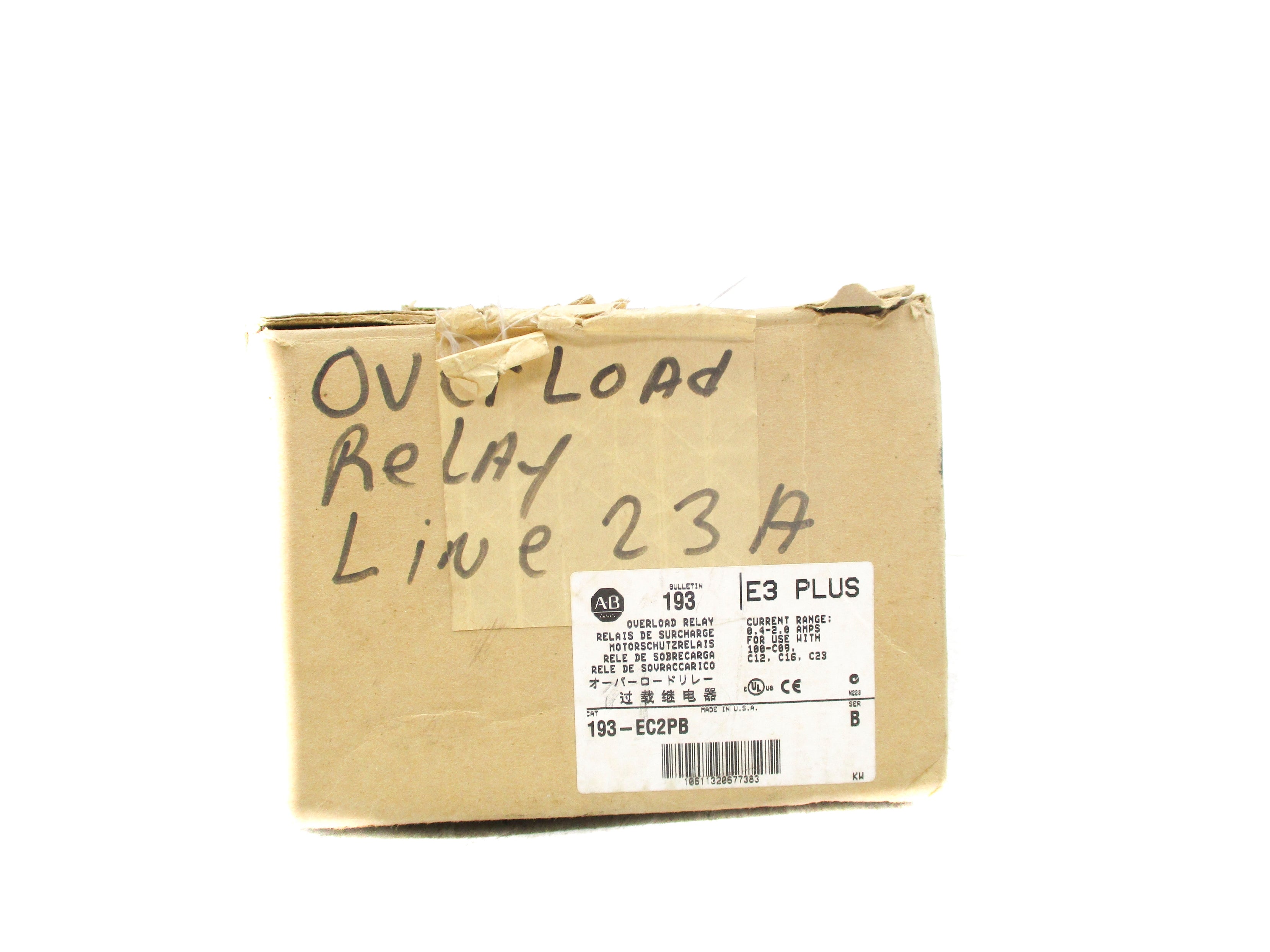 INDUSTRIAL SPARE PART 193-EC2PB SER. B 0.4-2.0A 600VAC (BR/WH) NSMP
