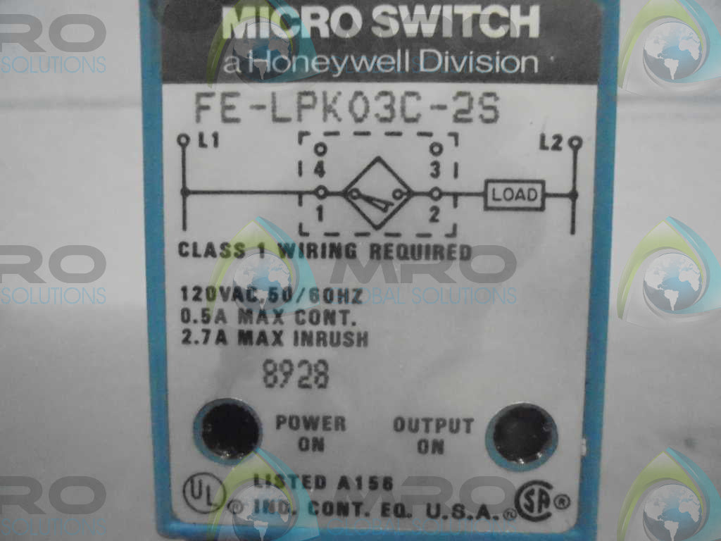 HONEYWELL FE-LPK03C-2S PHOTOELECTRIC DIFFUSE AC *NEW NO BOX*