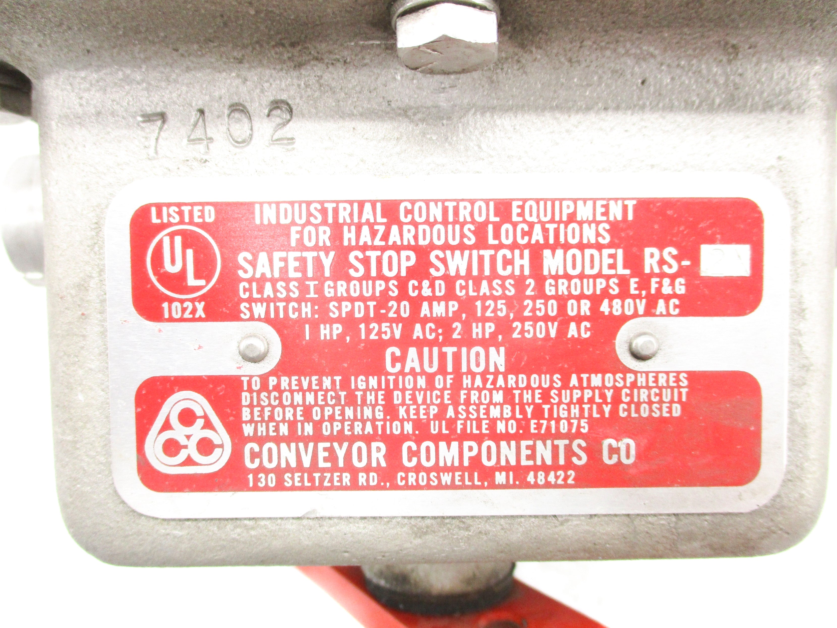 CONVEYOR COMPONENTS RS-2X UNMP
