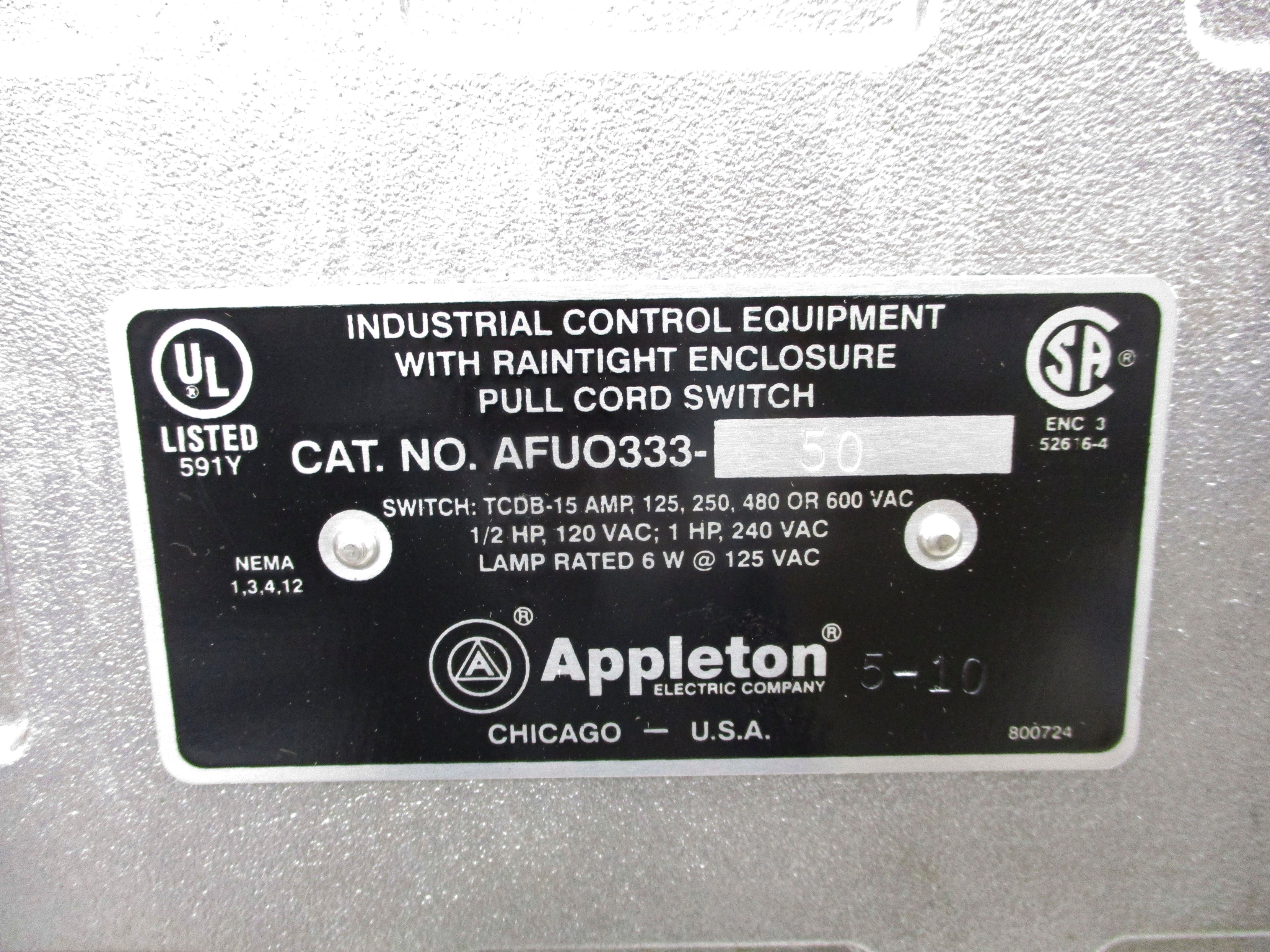 APPLETON AFUO333-50 NSNP