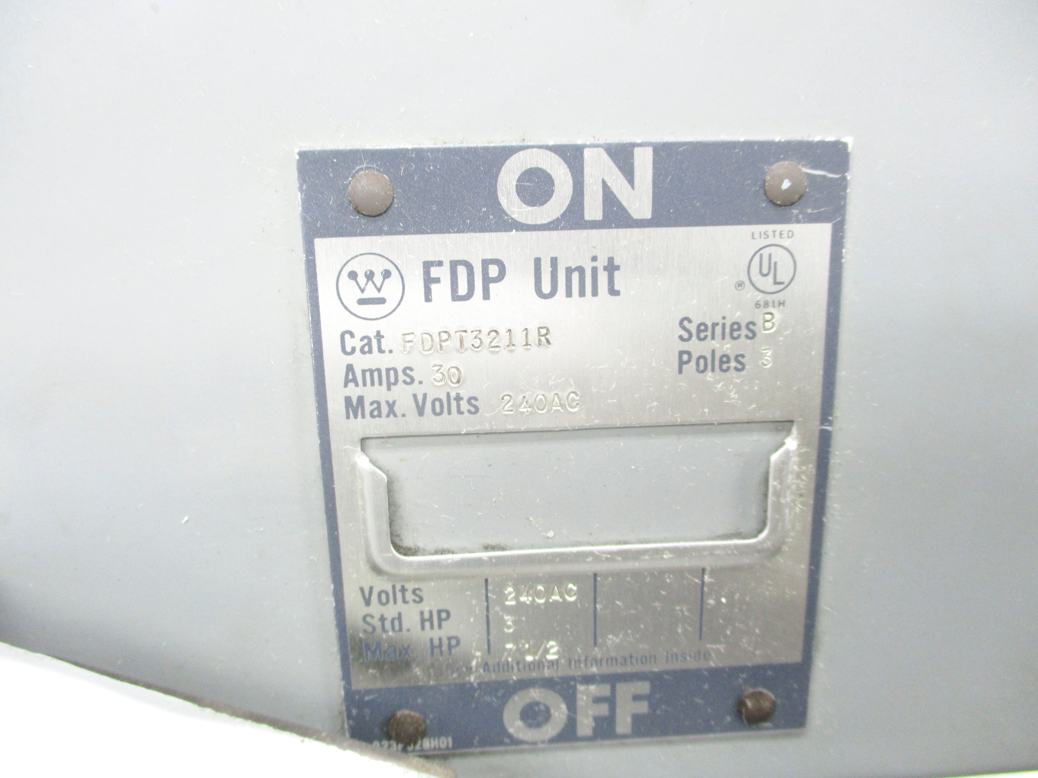 WESTINGHOUSE FDPT3211R SER. B NSNP