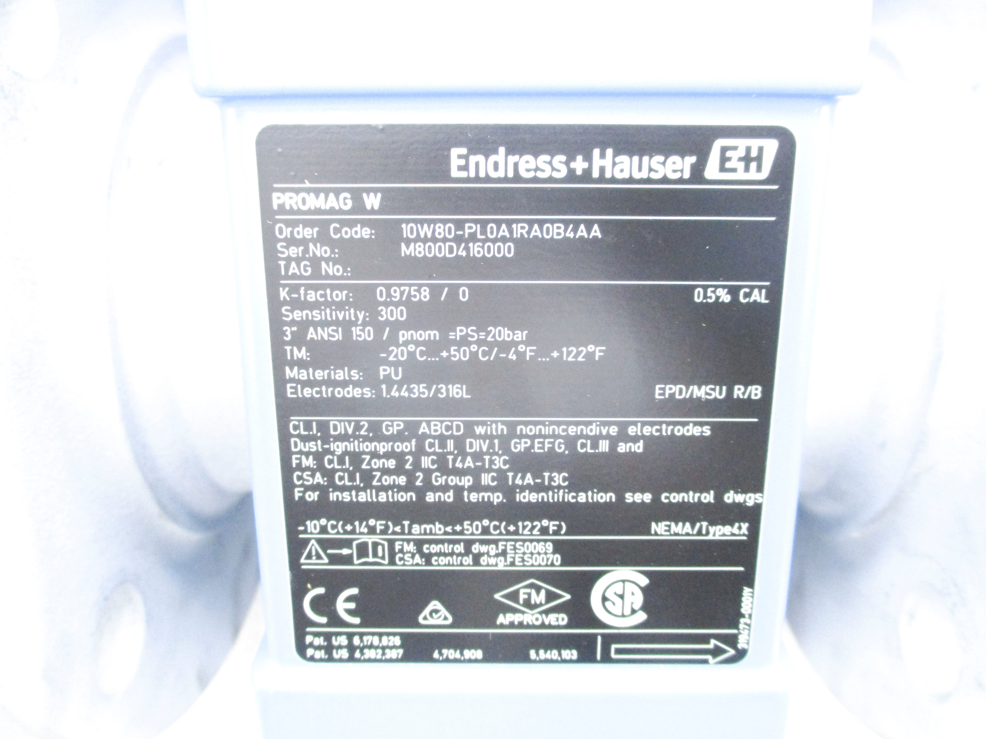 ENDRESS+HAUSER 10W80-PL0A1RA0B4AA NSNP