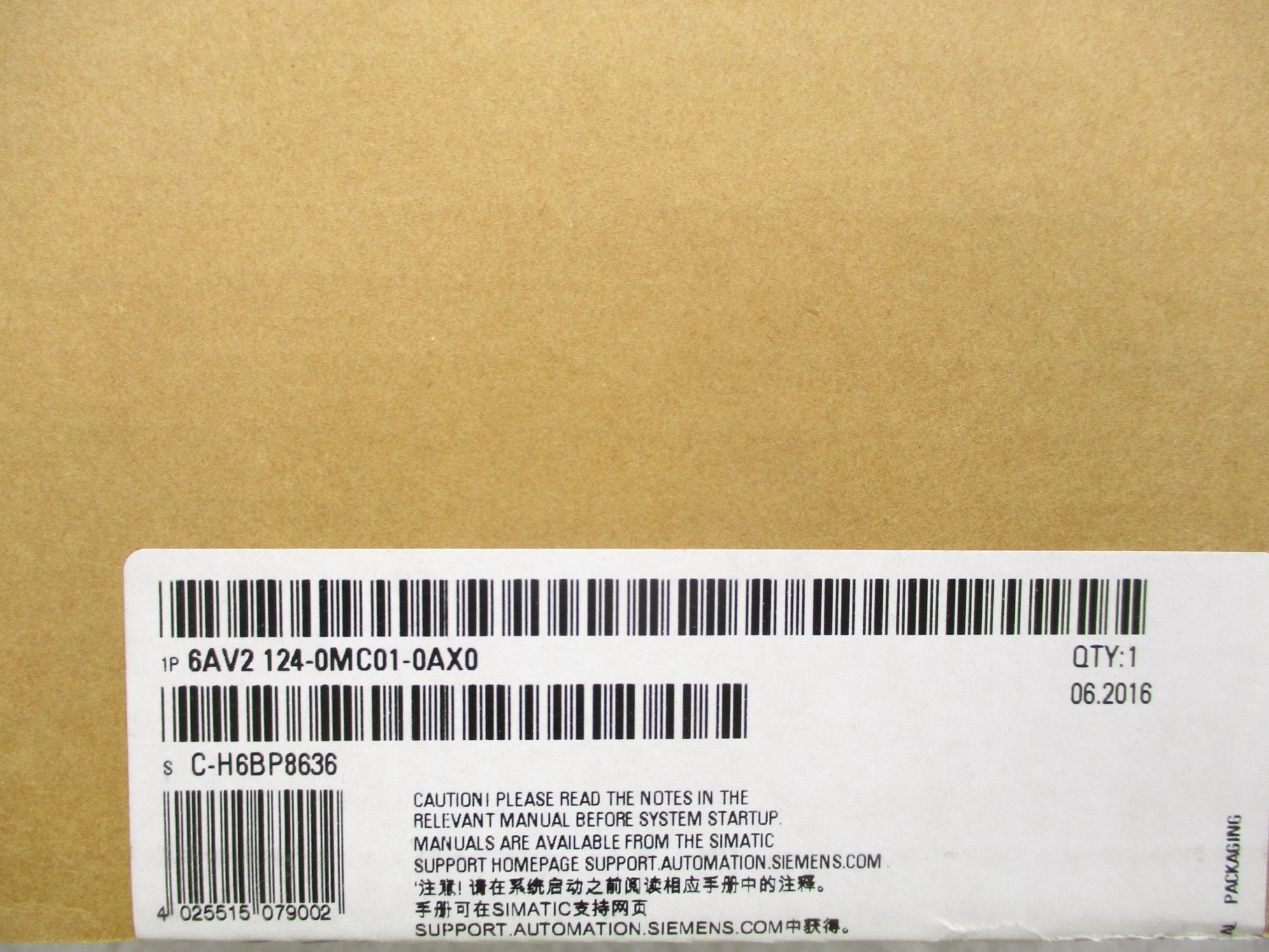 SIEMENS 6AV2124-0MC01-0AX0 NSFS