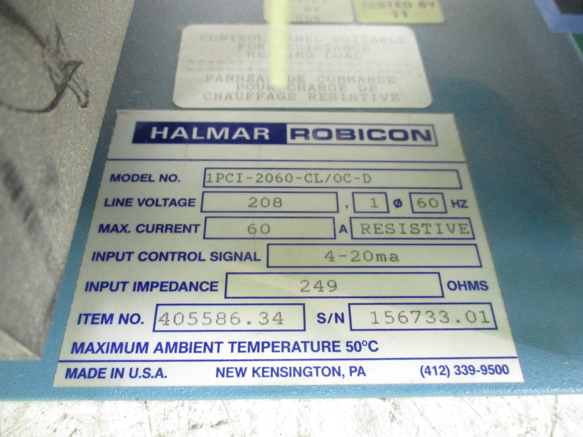 HALMAR ROBICON 1PCI-2060-CL/0C-D NSNP
