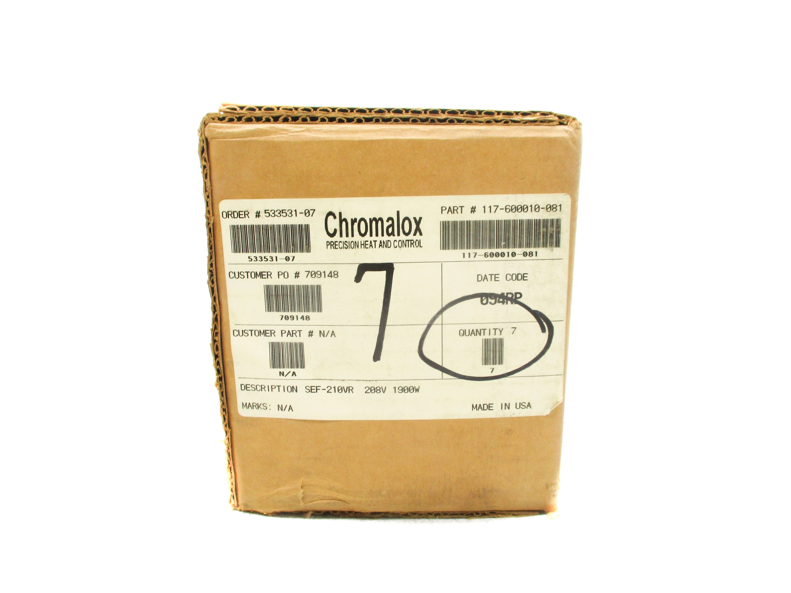 CHROMALOX 117-600010-081 (PKG OF 7) NSMP