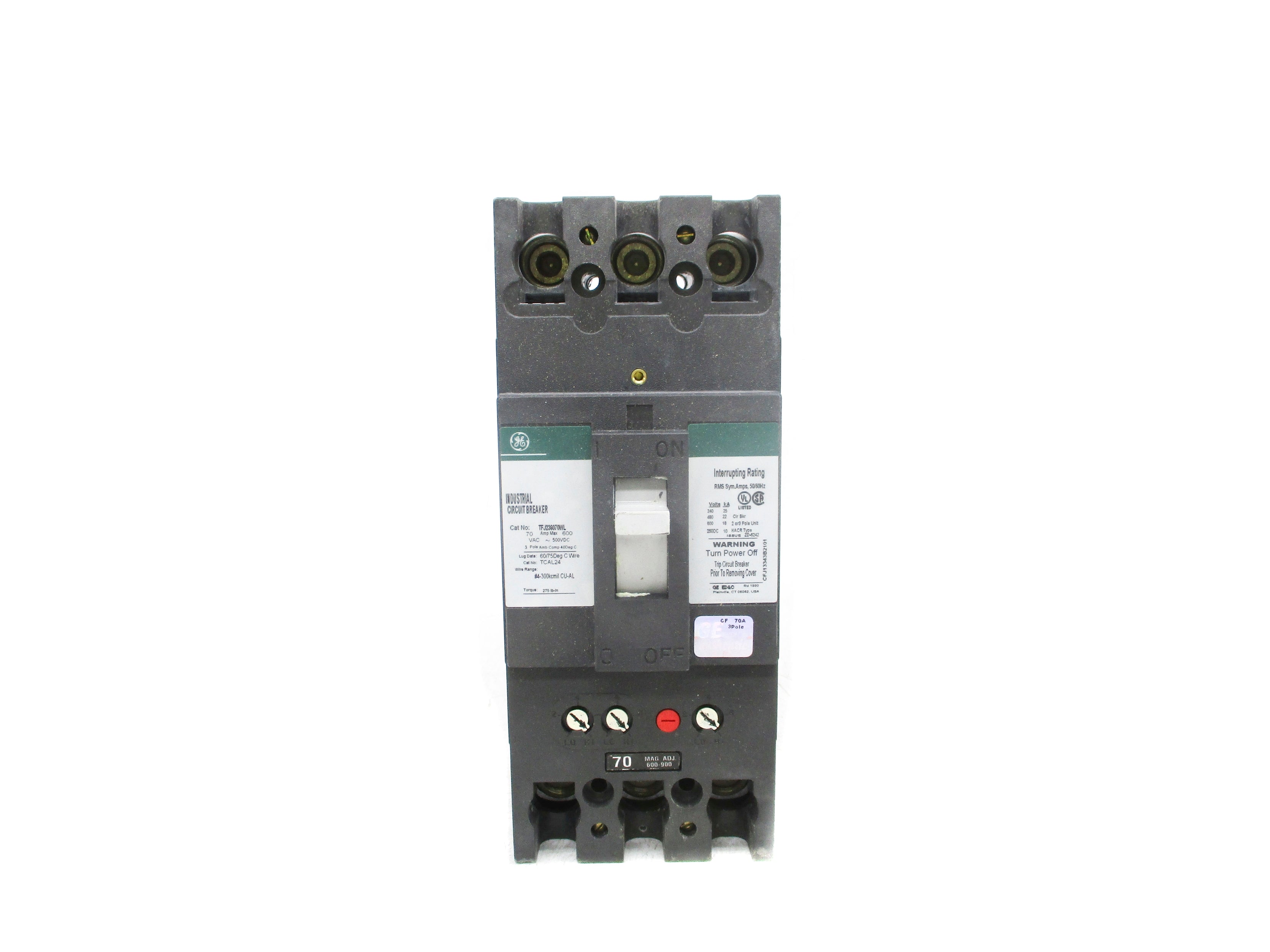 GENERAL ELECTRIC TFJ236070WL 70A 600VAC NSNP