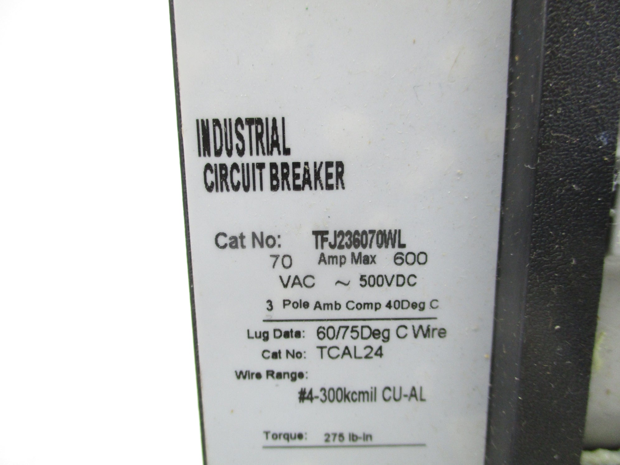 GENERAL ELECTRIC TFJ236070WL 70A 600VAC NSNP