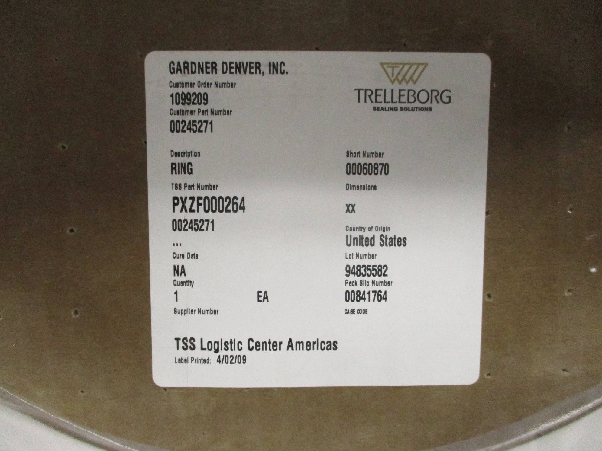 GARDNER DENVER 00245271 (PKG OF 2) NSMP