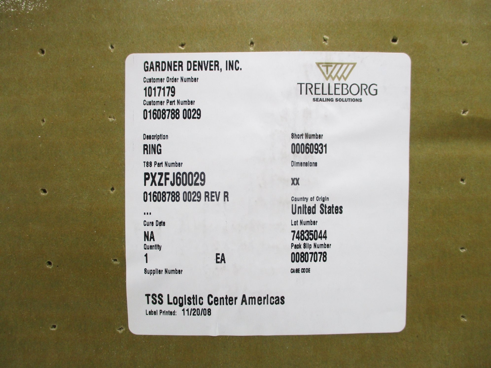 GARDNER DENVER 016087880029 NSMP