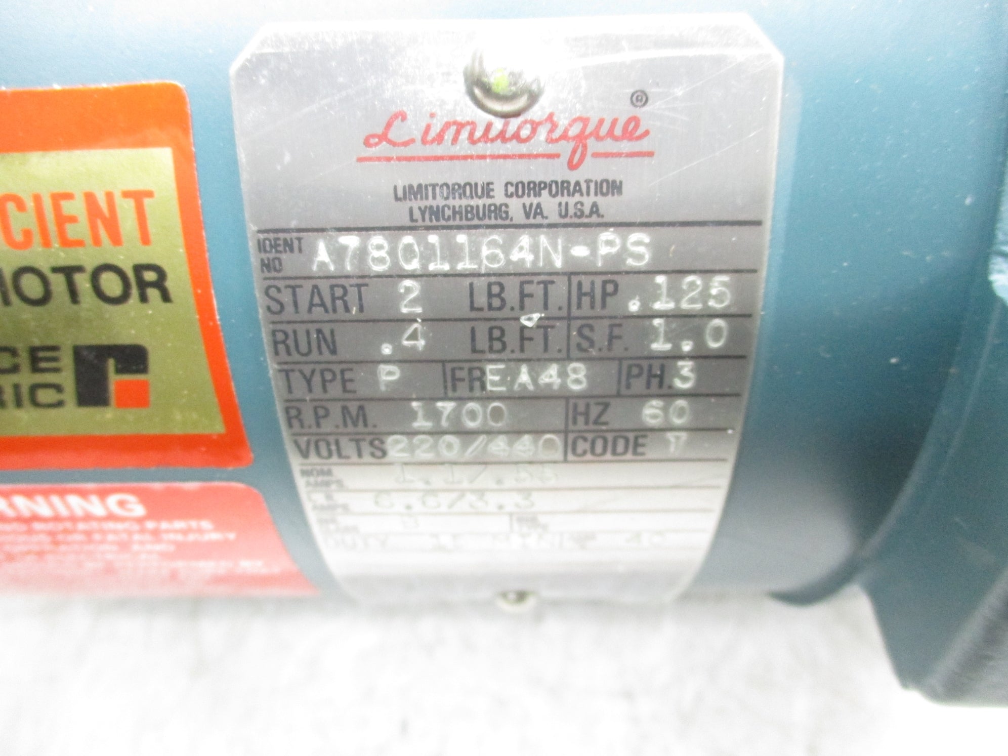 LIMITORQUE A78Q1164N-PS NSNP