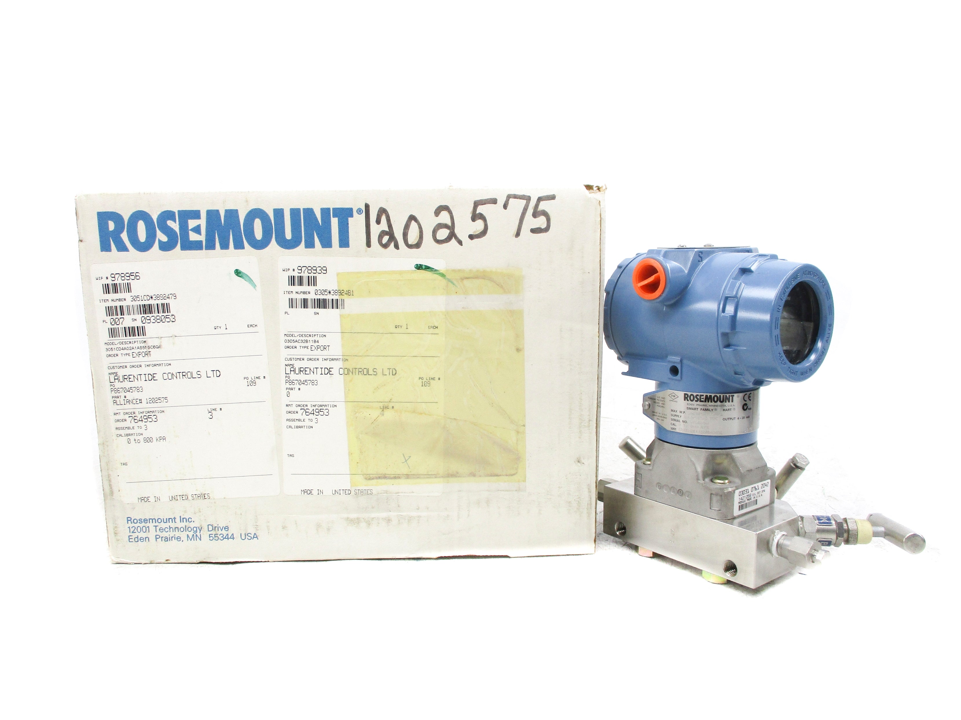 ROSEMOUNT 3051CD4A02A1AS5M5C6Q4 NSMP