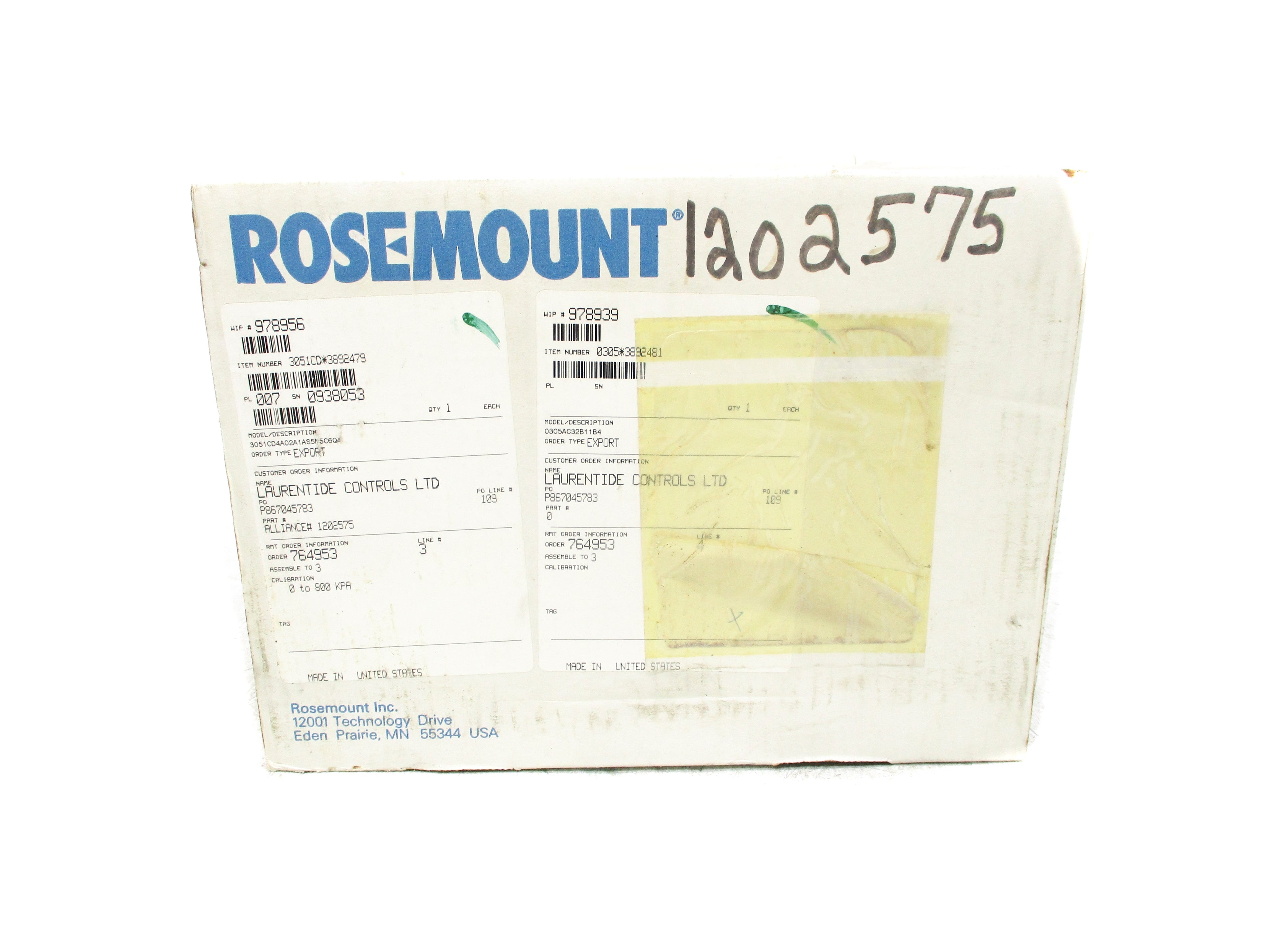 ROSEMOUNT 3051CD4A02A1AS5M5C6Q4 NSMP