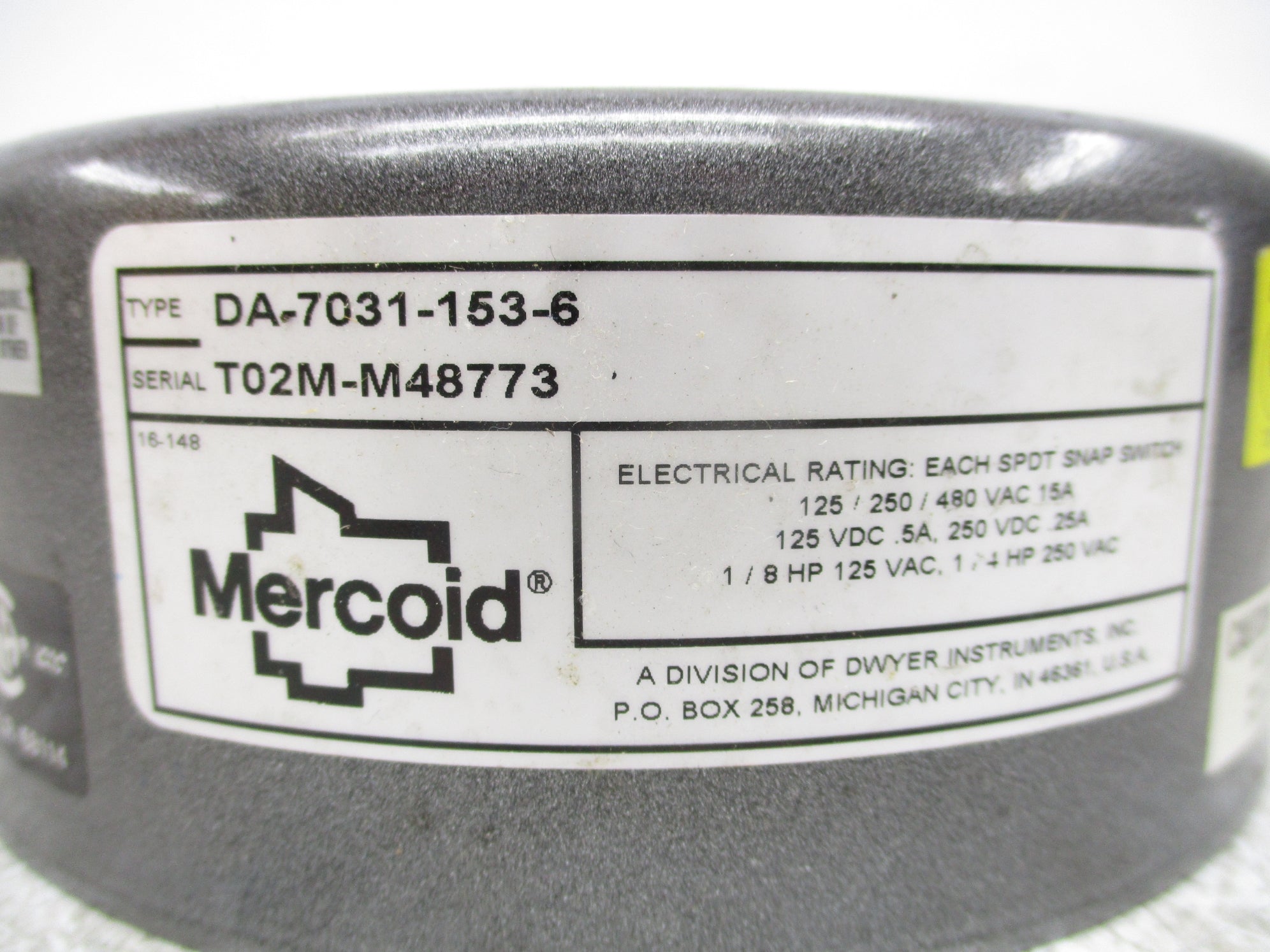 MERCOID DA-7031-153-6 (AS PICTURED) NSNP