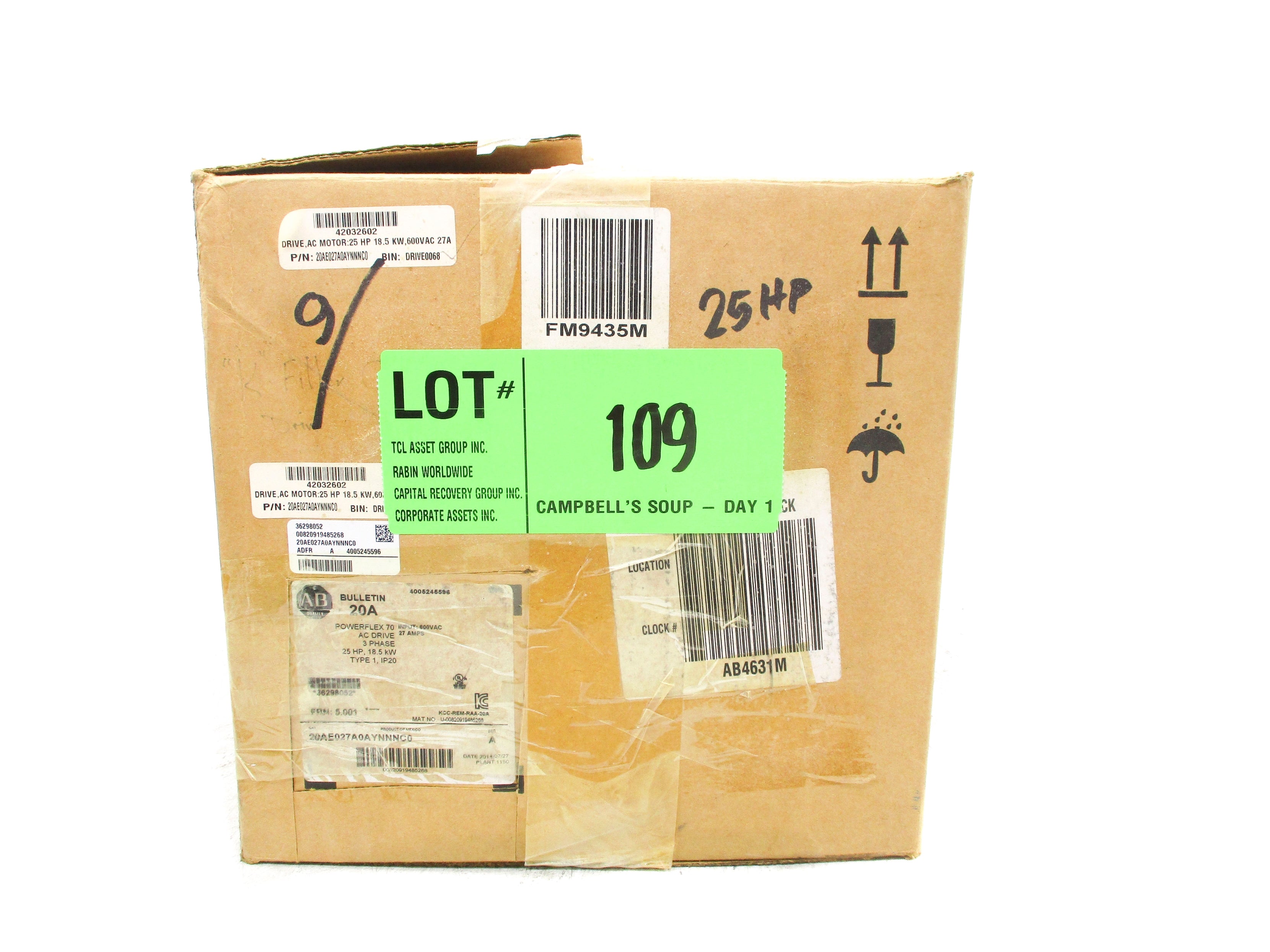 ALLEN BRADLEY 20AE027A0AYNNNC0 SER. A F/W 5.001 NSMP